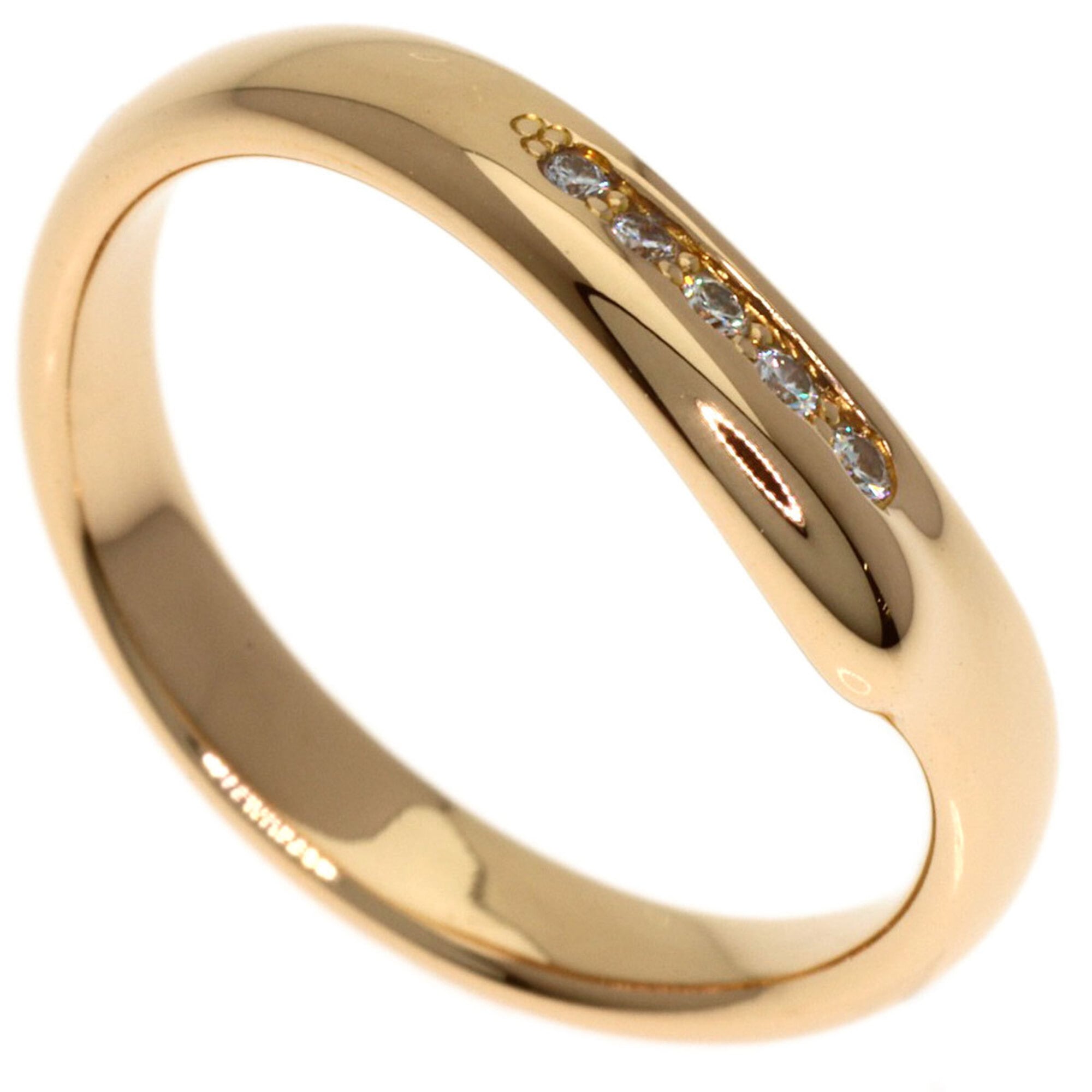 Tiffany & Co. Open Heart Band Diamond Ring, 18K Pink Gold, Women\'s.
