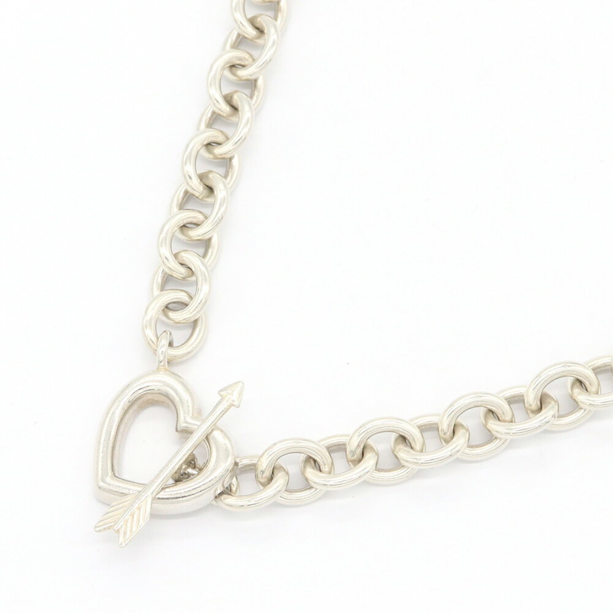 Tiffany & Co. Heart Arrow Necklace, Sterling Silver 925 Choker Chain, Women\'s Necklace