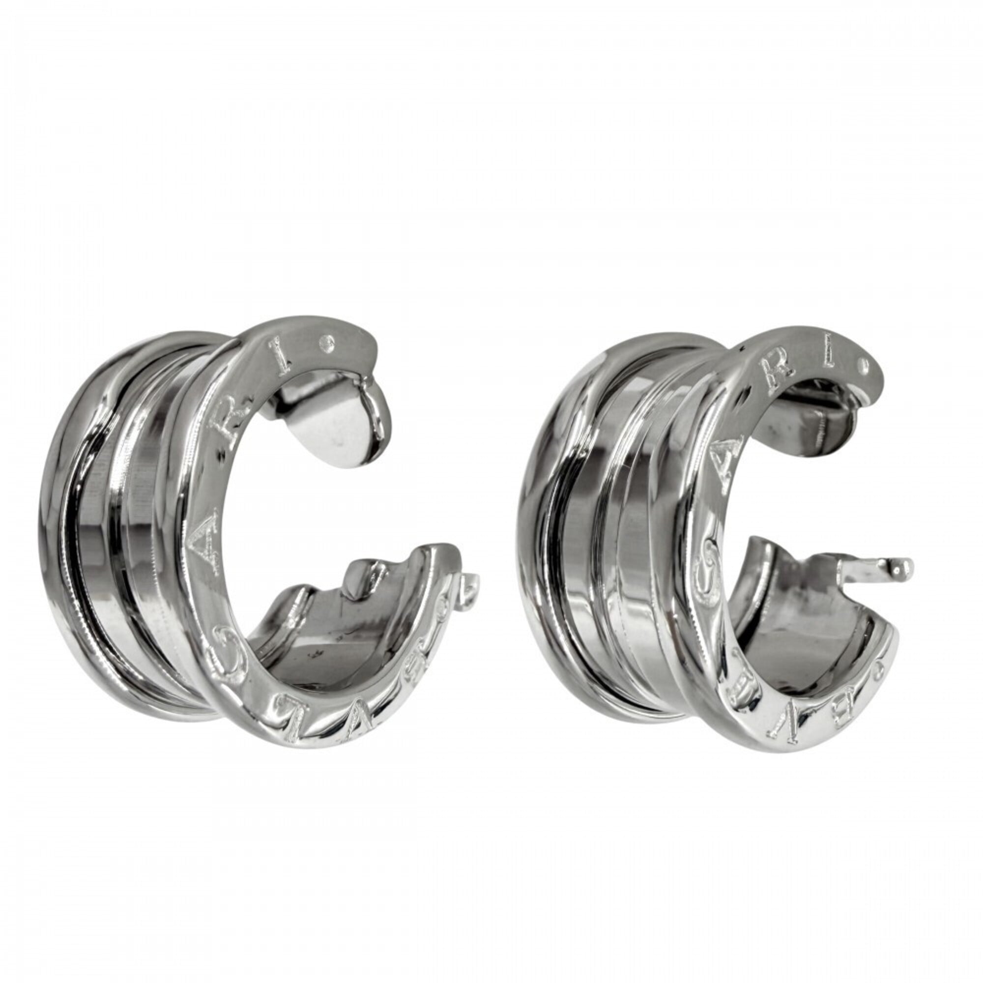 Bvlgari Bulgari B-zero1 Earrings for Women, 18K White Gold (Au750), Approx. 13.3g