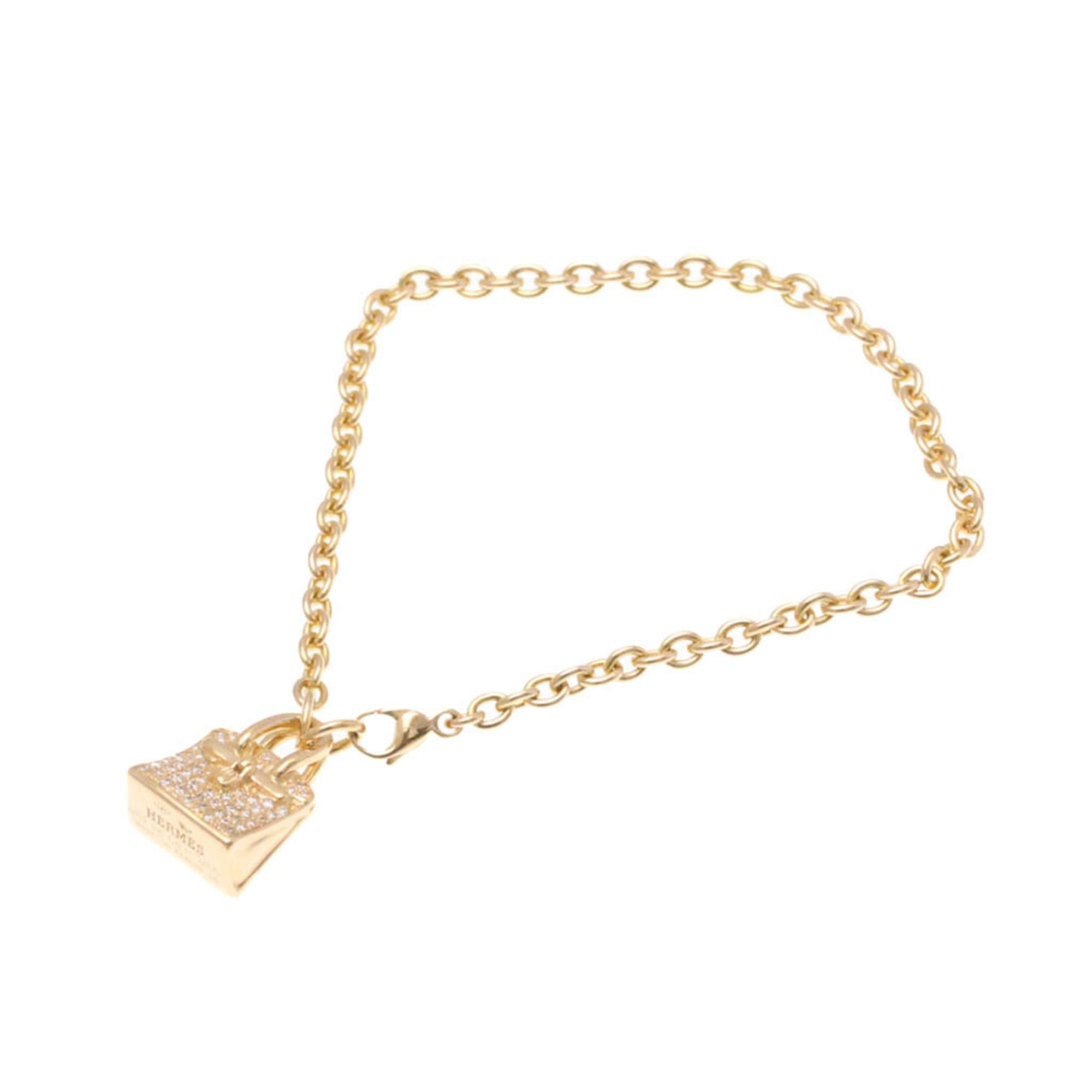Hermes Amulettes Kelly Diamond Bracelet Pink Gold (18K) Diamond Charm Bracelet Pink Gold