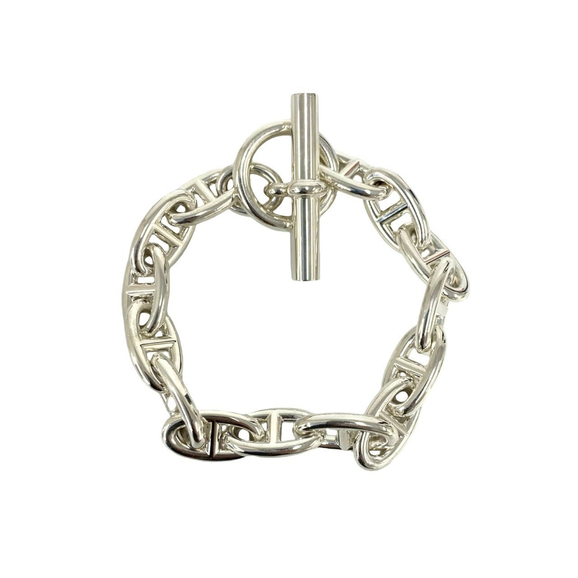 HERMES Chaine d\'Ancre GM 14-link bracelet, sterling silver 925, men\'s accessory, silver, 42709