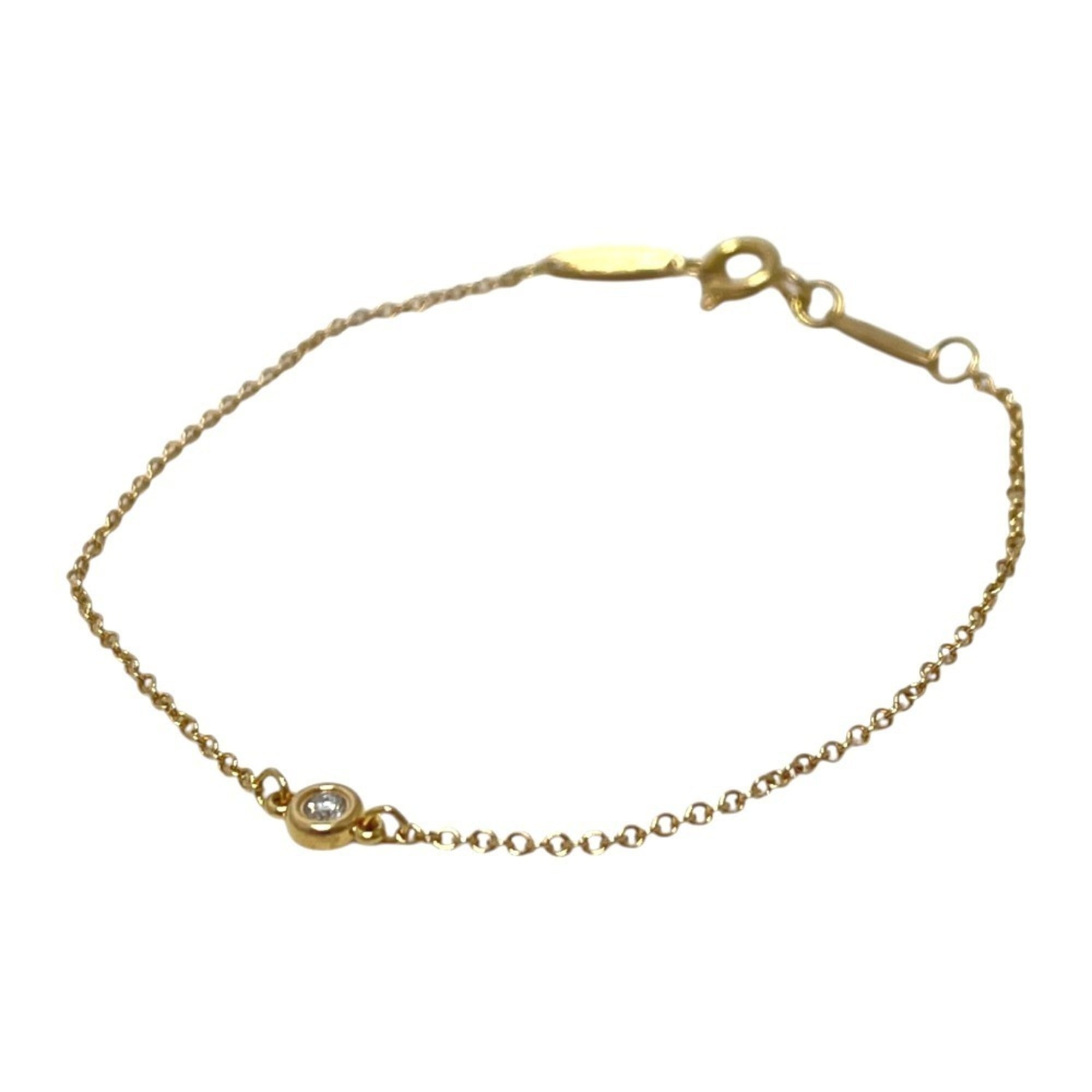 TIFFANY&Co. Tiffany 1PD Diamond By the Yard Accessory Jewelry Chain Bracelet Au750 Pink Gold Women\'