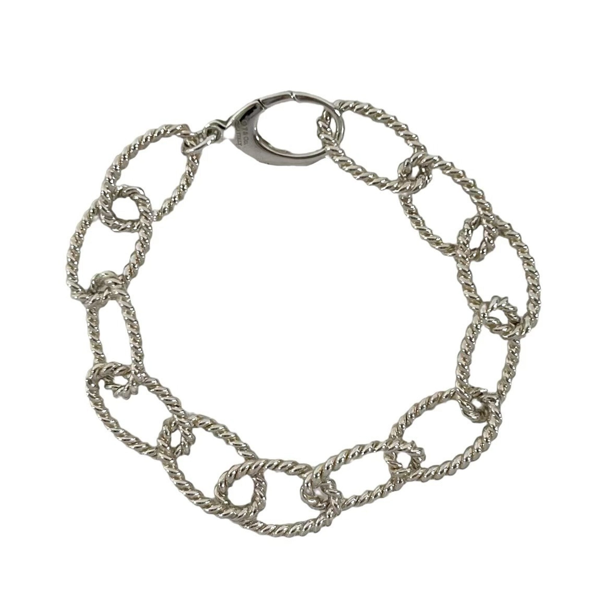 TIFFANY&Co. Tiffany Vintage Twist Circle Bracelet, Sterling Silver 925, Accessory, Silver, Item Numb