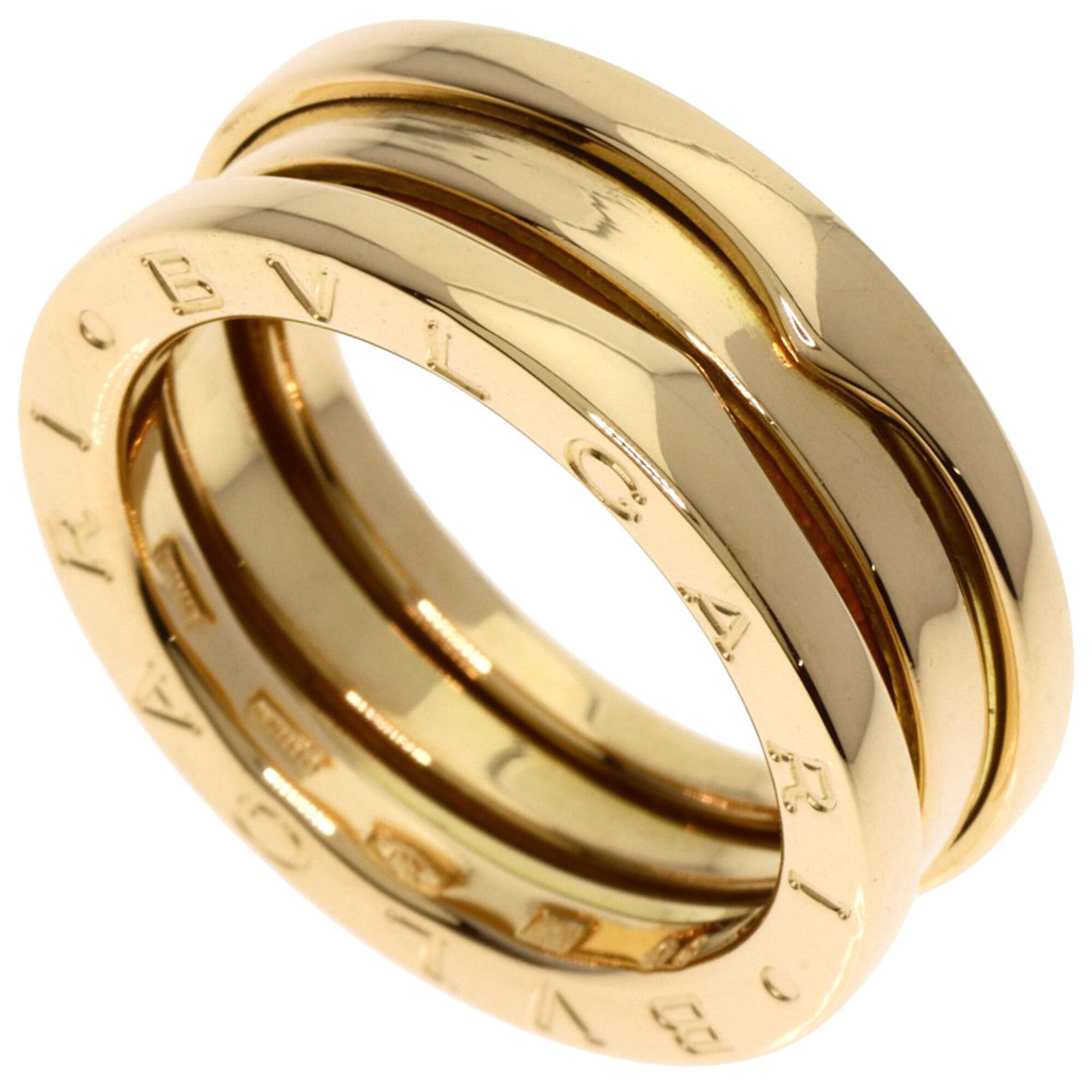 Bulgari B-zero1 2-band ring #50, 18K yellow gold, women\'s BVLGARI