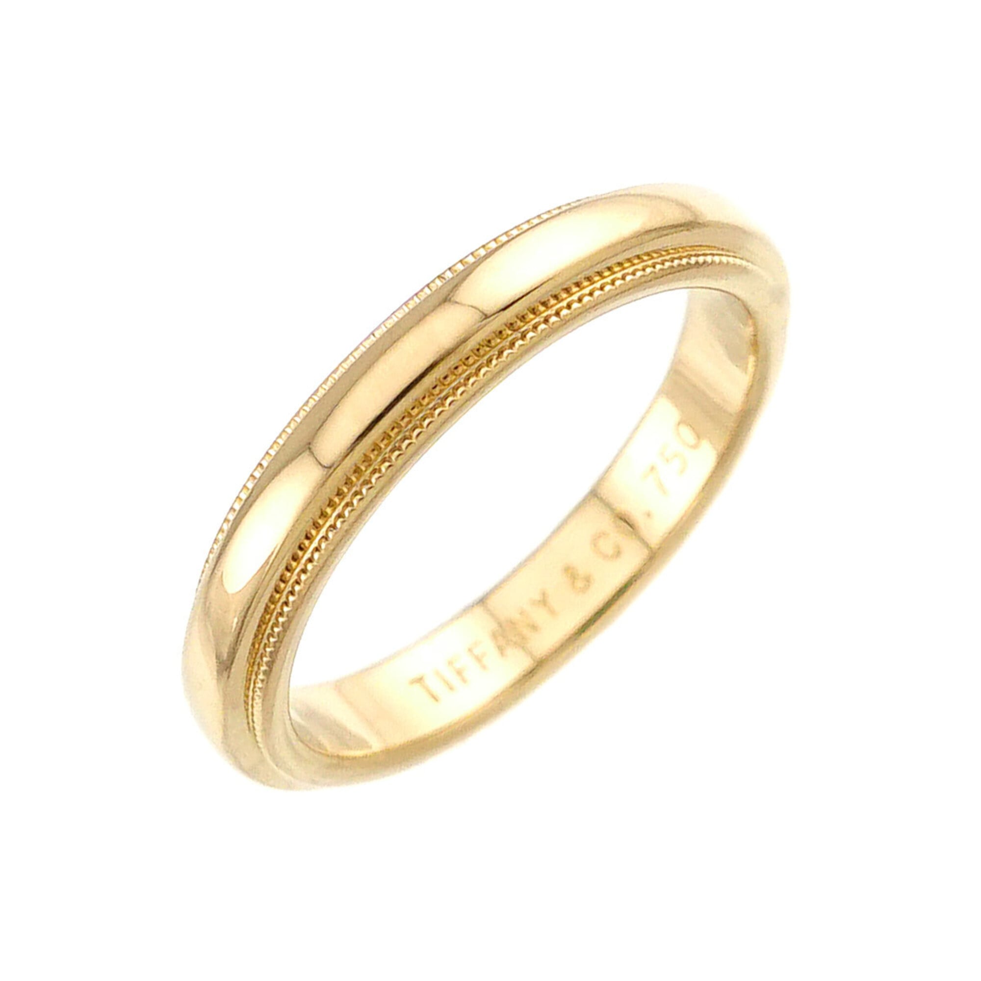 Tiffany & Co. Milgrain Band Ring, 18K Yellow Gold (750), Together.