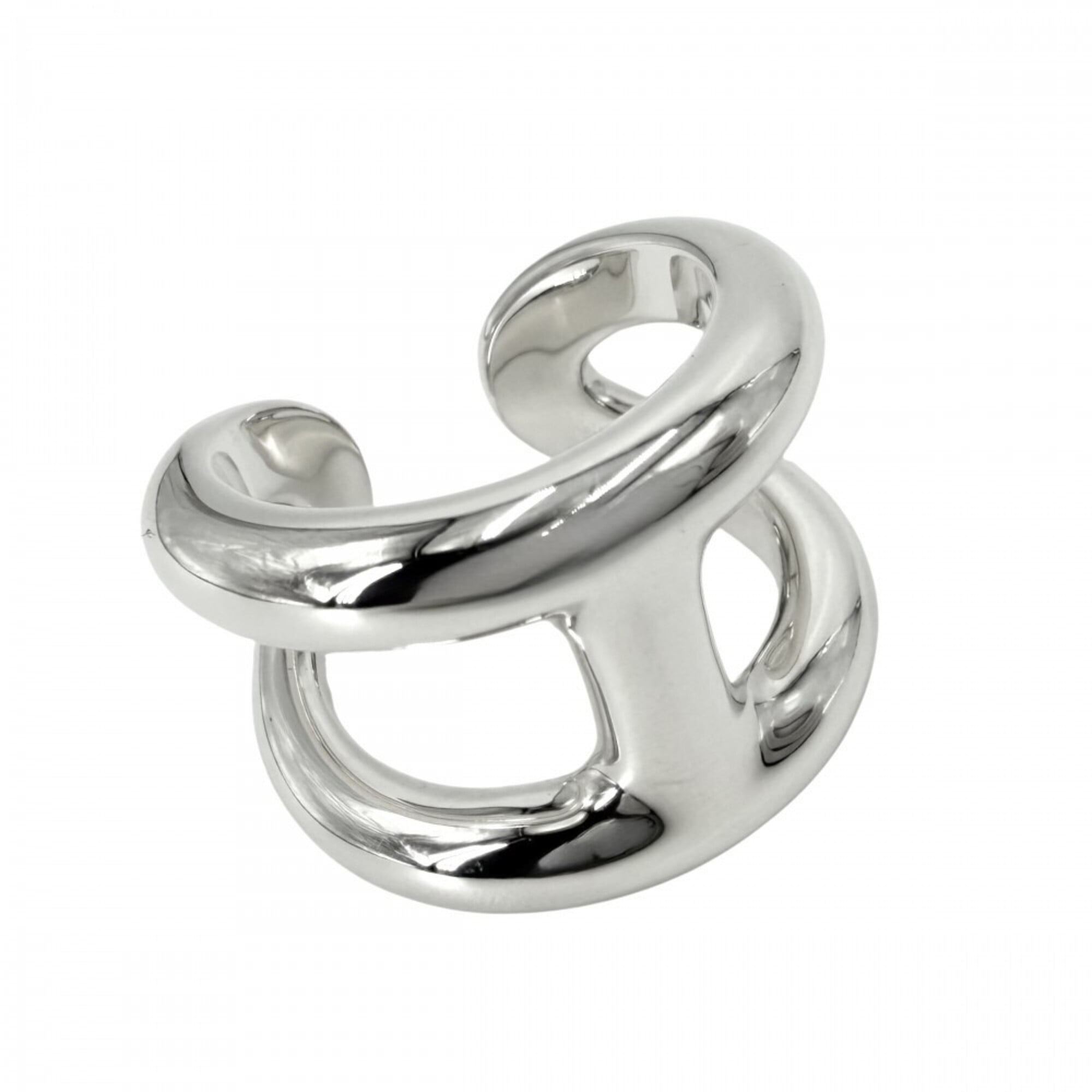 Hermes Osmo\'s PM Ring for Men and Women, Size 54, Sterling Silver 925, Approx. 16.1g