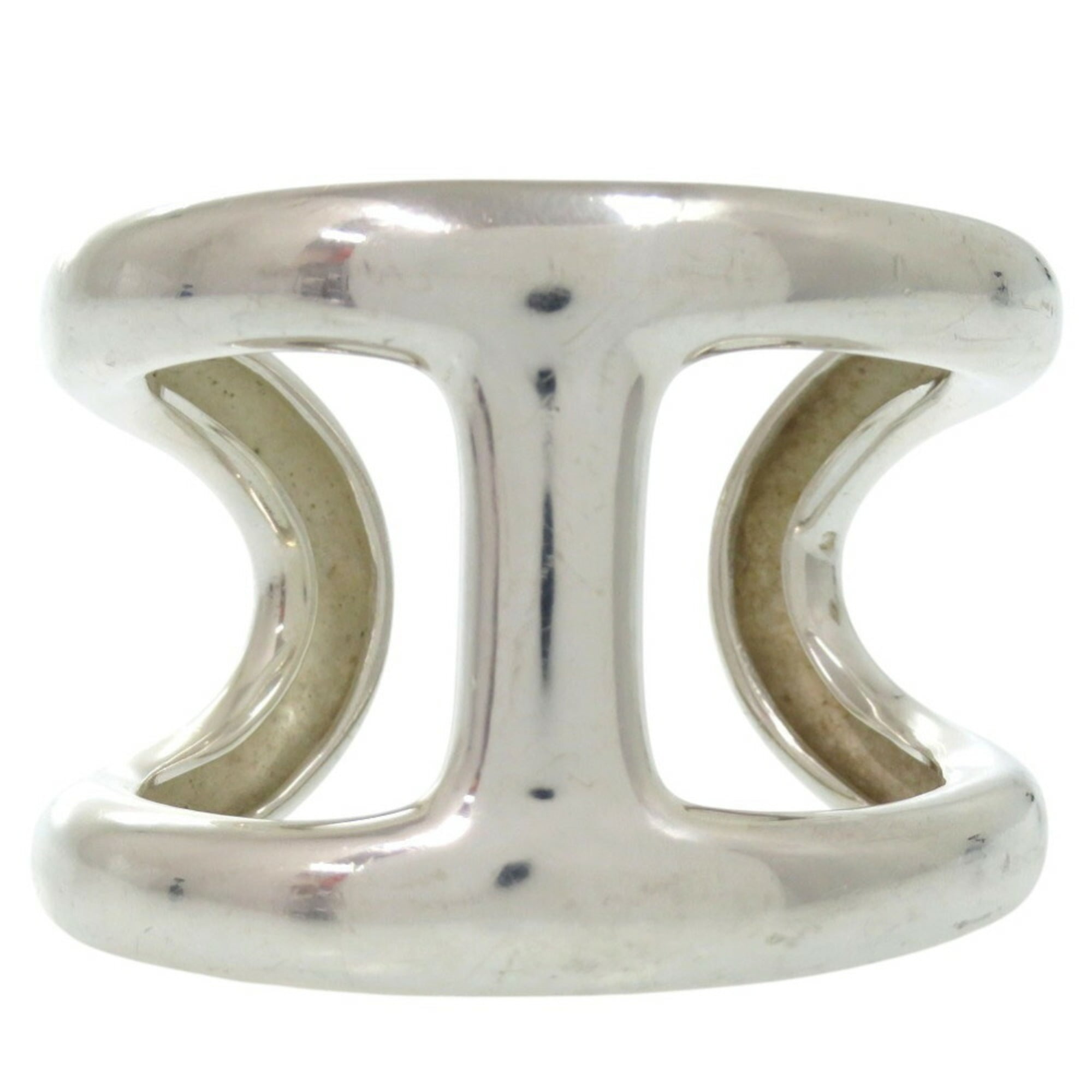 Hermes OSMOSE Bracelet Cuff Bangle SV925 Silver 0181HERMES