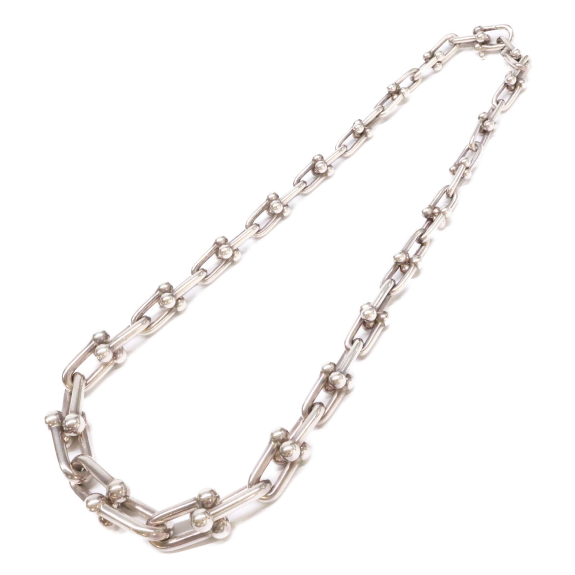 TIFFANY&Co. Tiffany & Co. Ag925 Hardware 18-inch Graduated Link Necklace, Silver, Women\'s