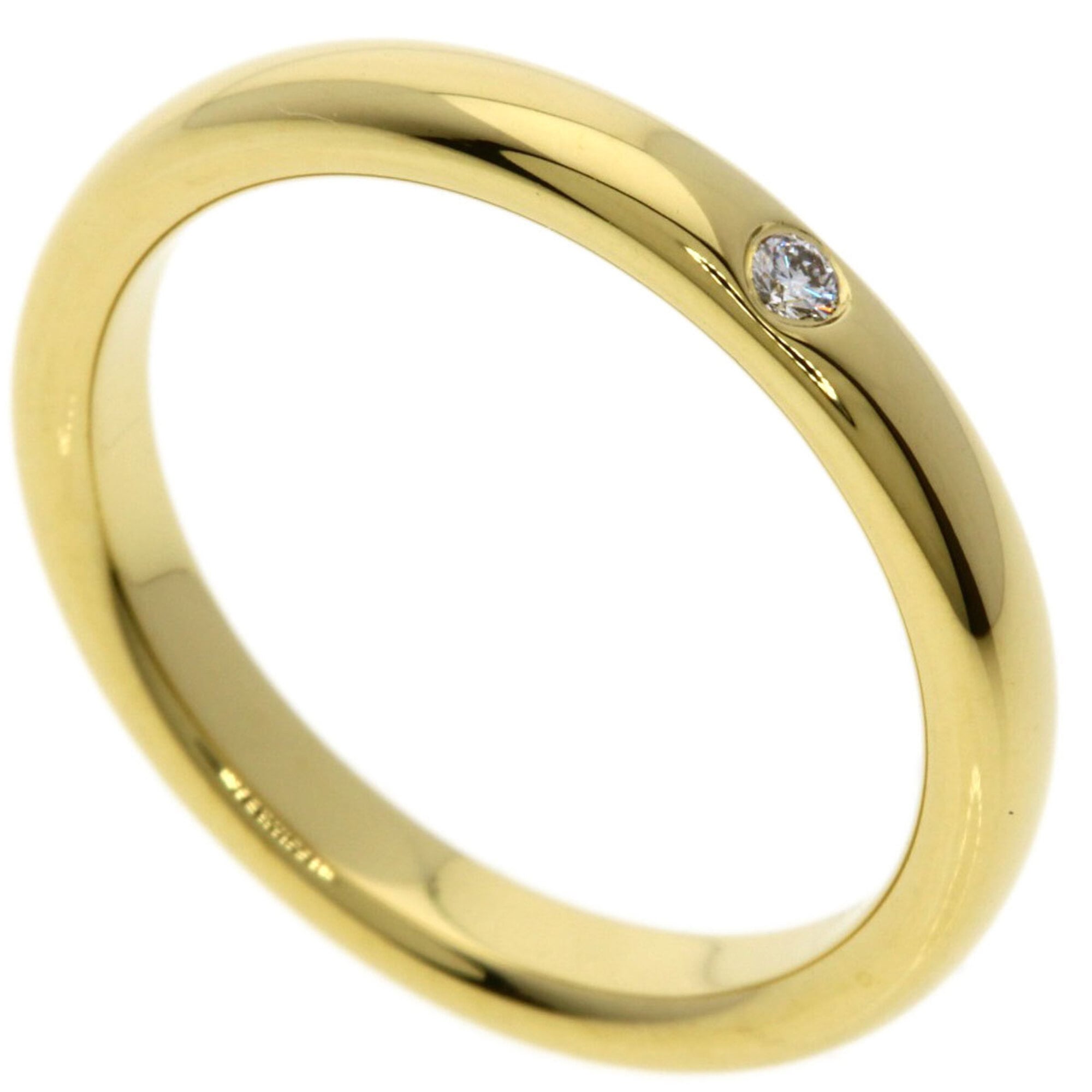 Tiffany & Co. Stacking Band 1P Diamond Ring, 18K Yellow Gold, Women\'s.