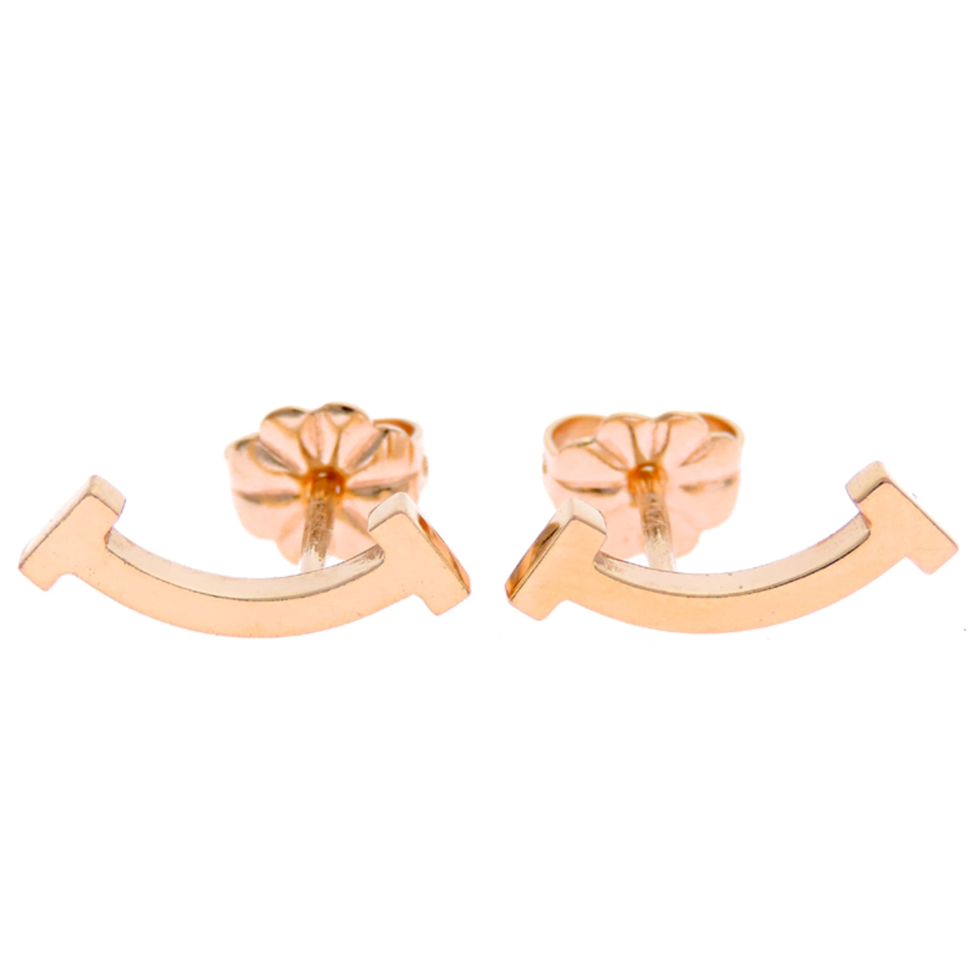 Tiffany & Co. T Smile Mini Earrings for Women and Men 60150754 750 Pink Gold