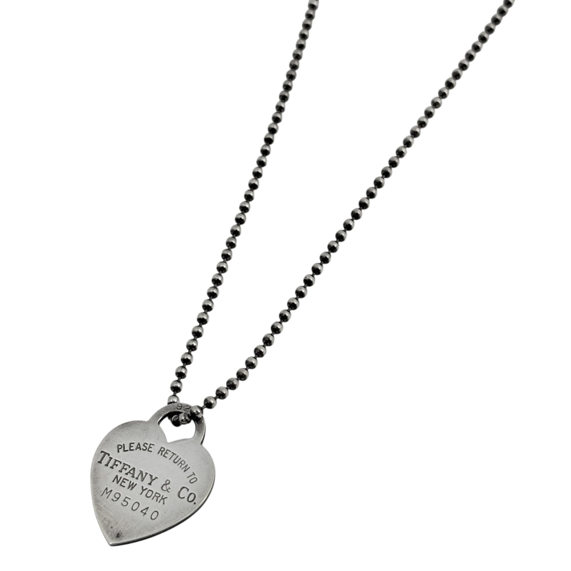Tiffany & Co. Return to Necklace Long Heart Tag Sterling Silver 925 Women\'s