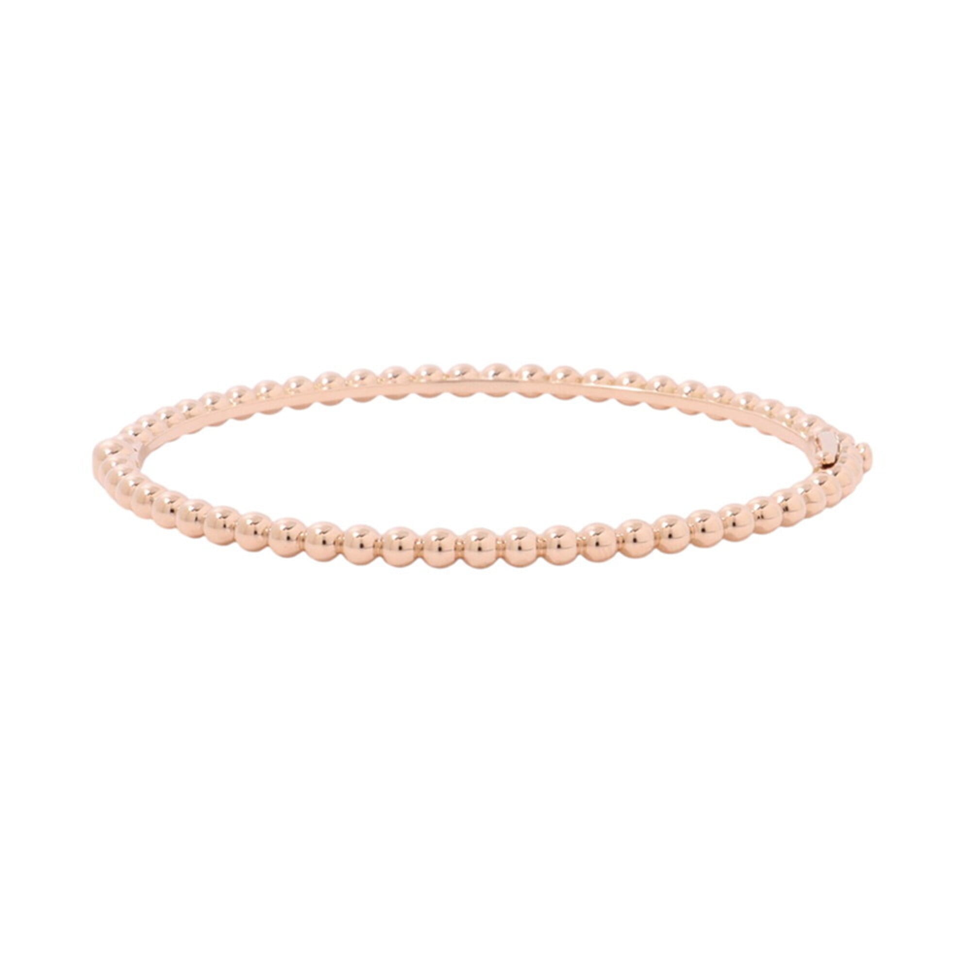 Van Cleef & Arpels Perlee Gold Pearl Bracelet, Medium Size, 18K Pink (VCARO7A700) Bangle.