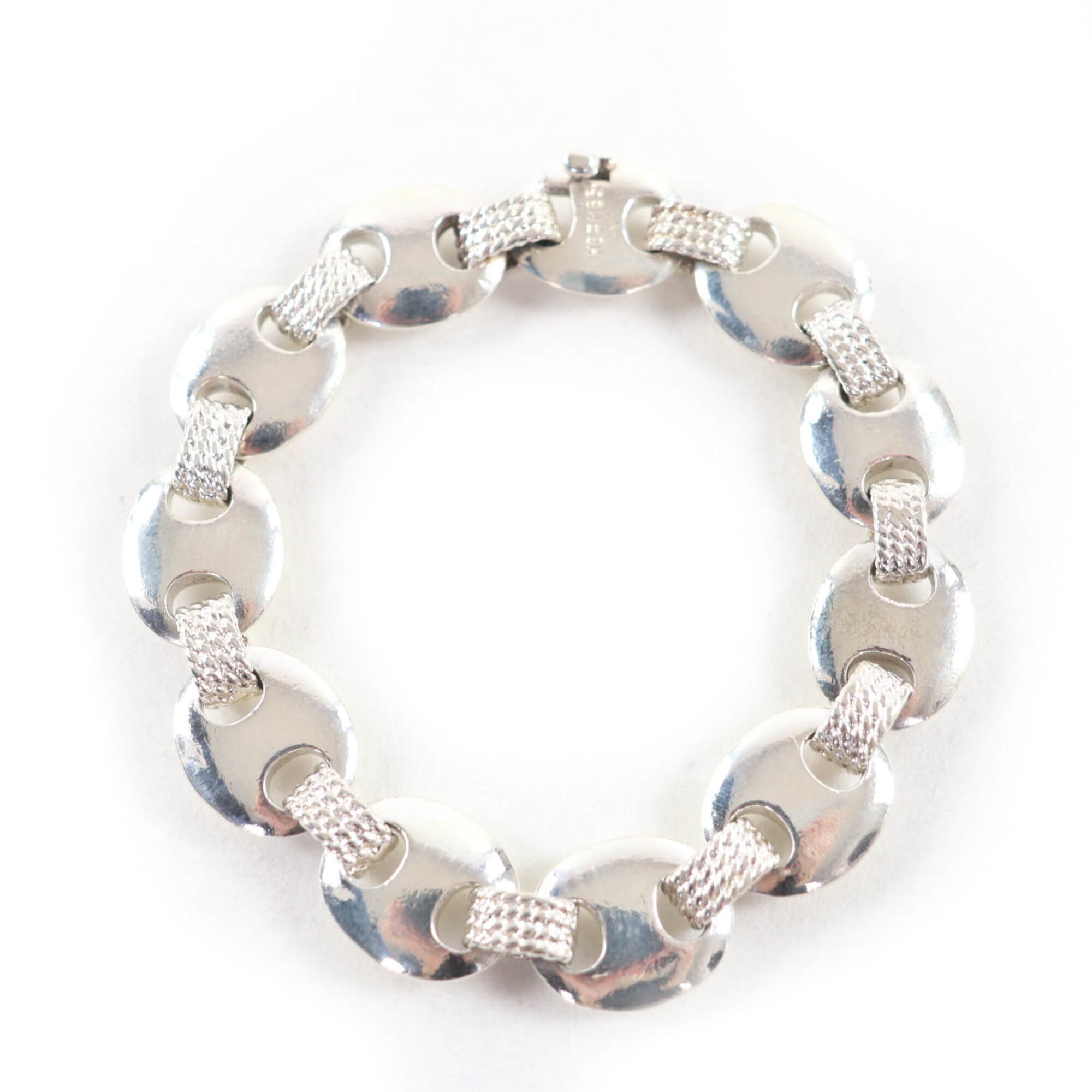HERMES Vintage Chloris 925 Bangle Accessory Bracelet Silver Weight 51.1g Women\'s Men\'s