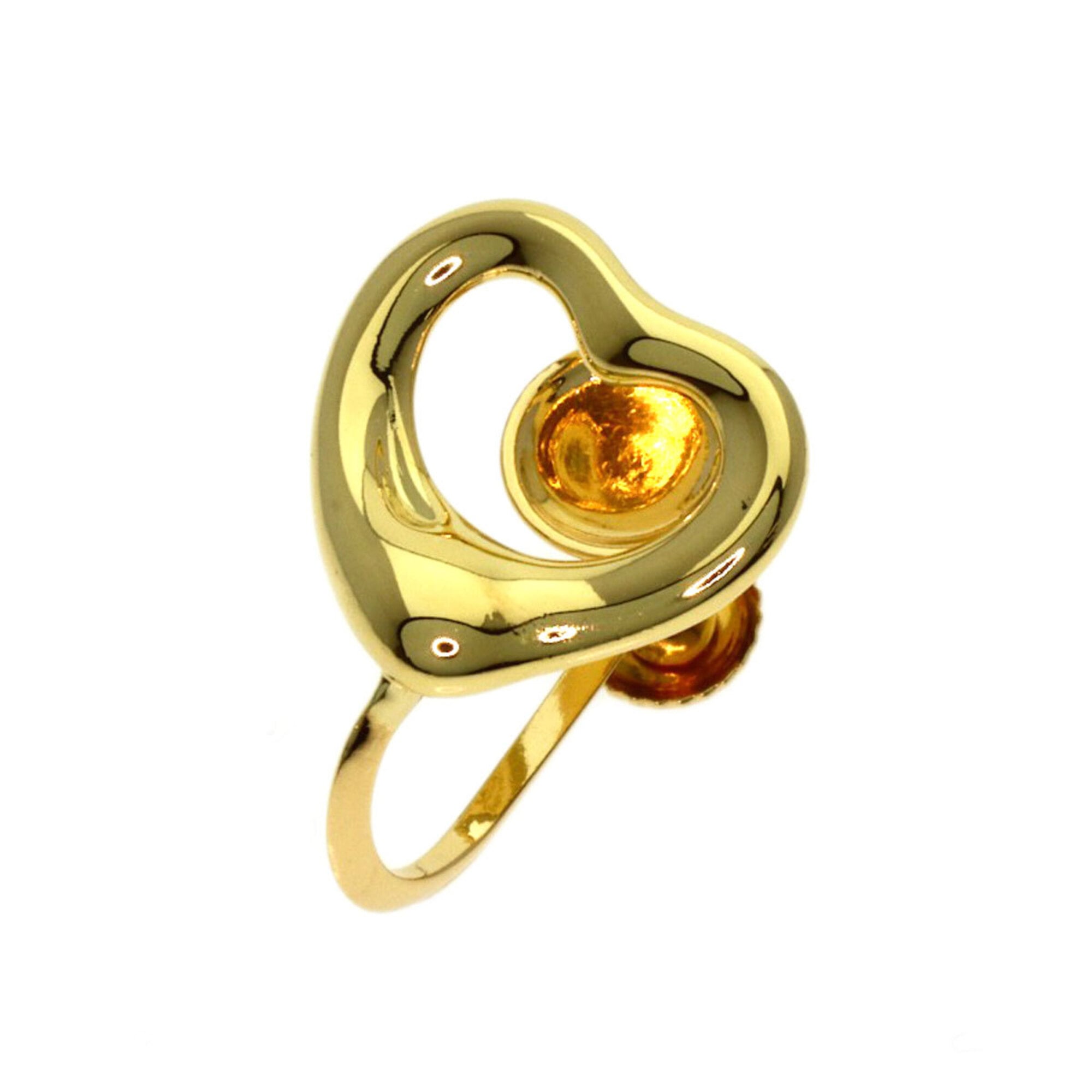 Tiffany & Co. Open Heart Single Earring, 18K Yellow Gold, Women\'s.
