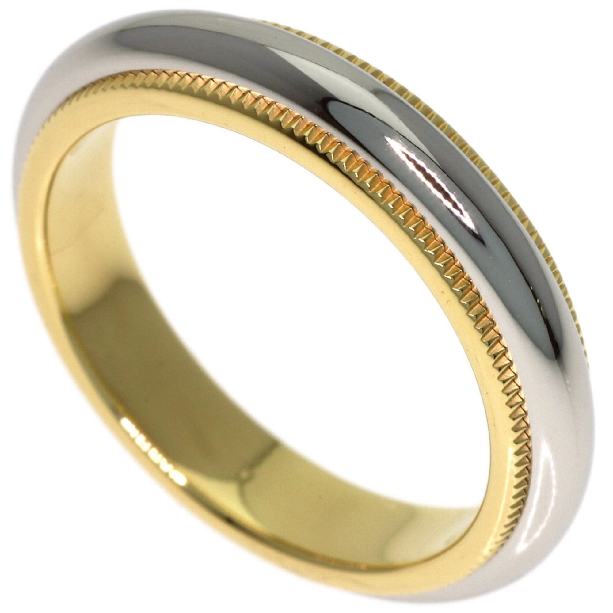 Tiffany & Co. Milgrain Ring, 18K Yellow Gold/PT950, Women\'s.