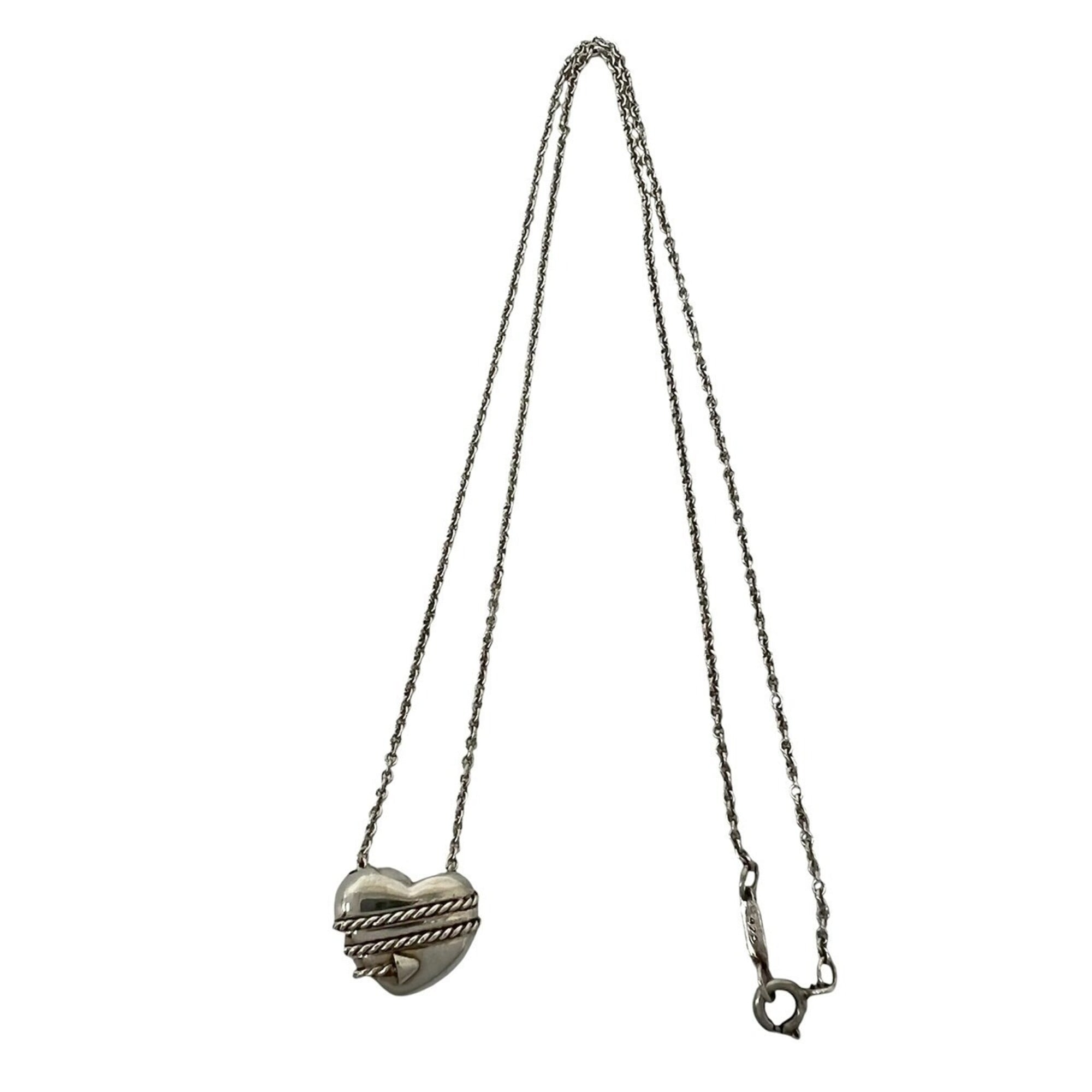 TIFFANY&Co. Tiffany Vintage Heart & Arrow Necklace, Sterling Silver 925 Pendant, Accessory, 202-6
