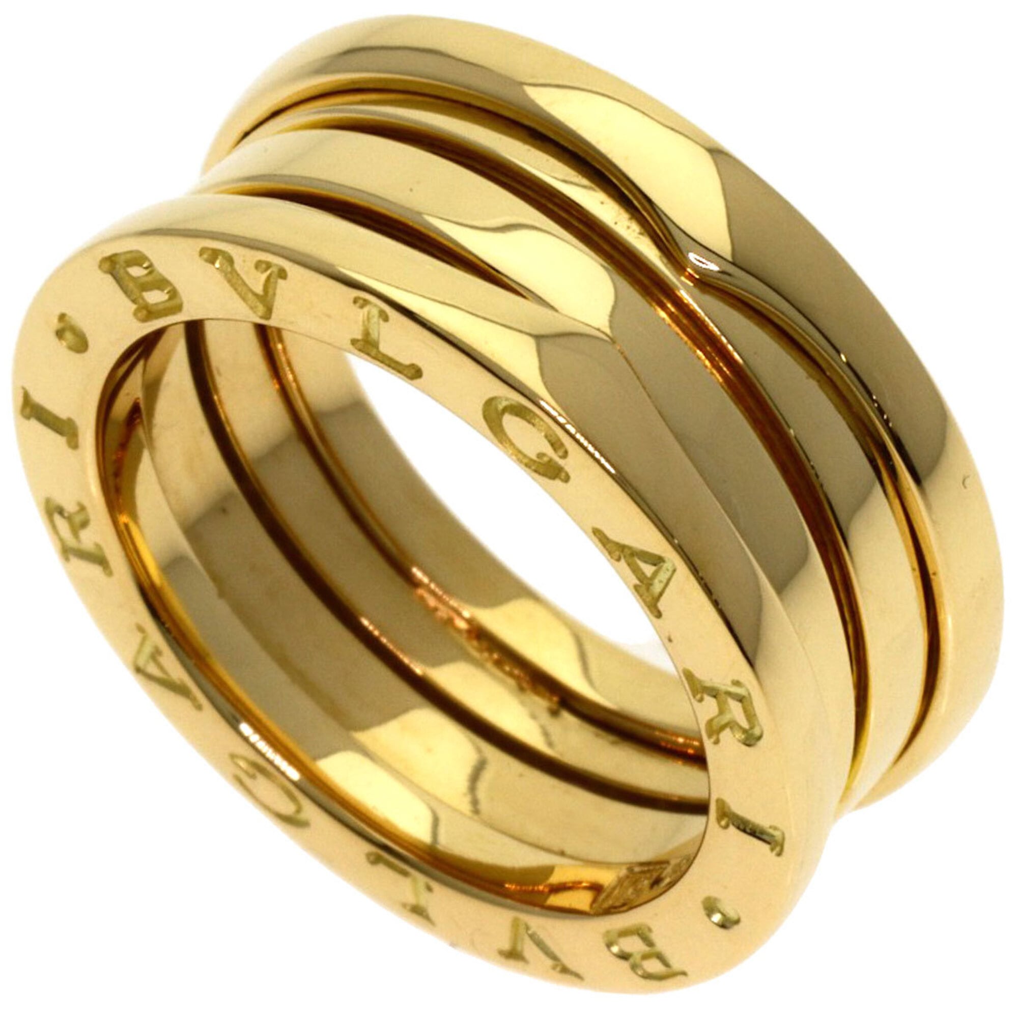 BVLGARI B-zero1 3-band ring #51, 18K yellow gold, women\'s.