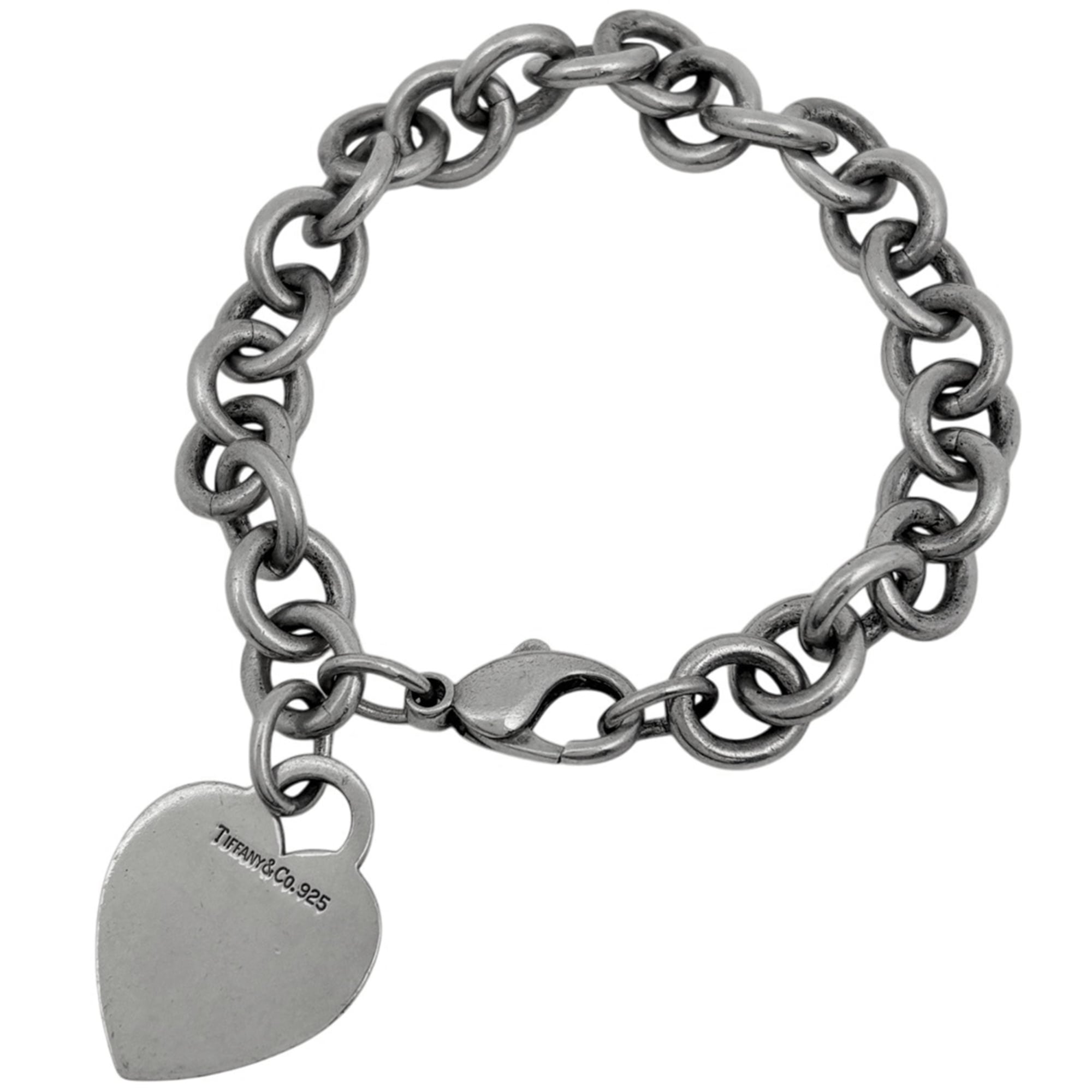 Tiffany & Co. Return to Heart Tag Bracelet, Sterling Silver 925, Silver, Women\'s