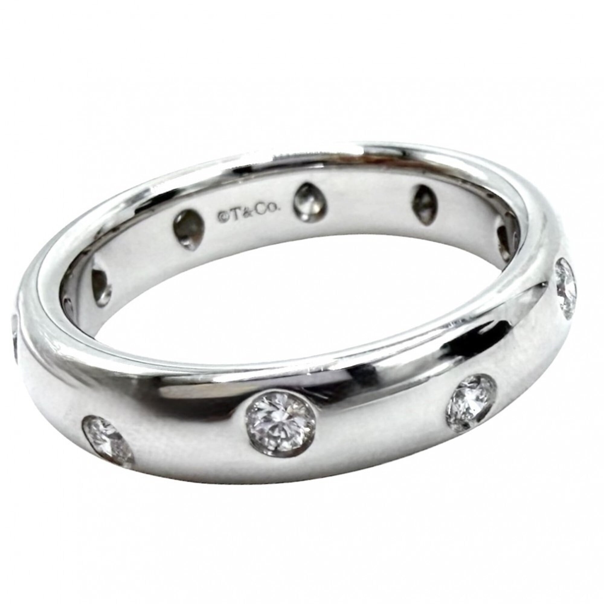 Tiffany & Co. Women\'s Dots Ring, Jewelry Accessory, Pt950 Platinum, Diamond, Approx. 7.4g