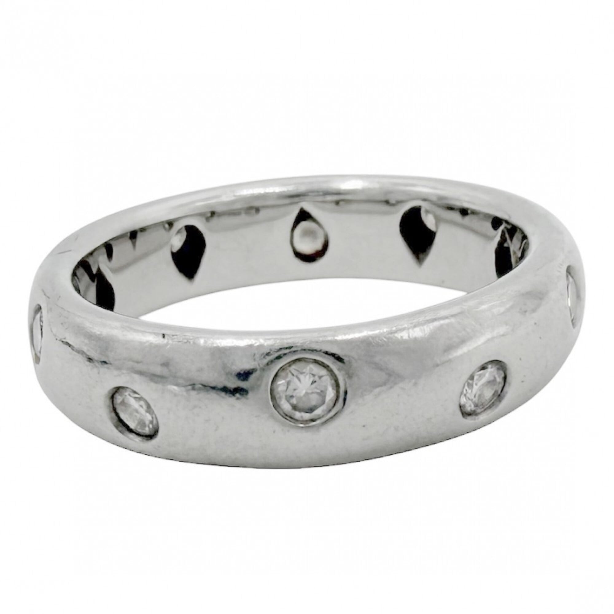 Tiffany & Co. Women\'s Dots Ring, Jewelry Accessory, Pt950 Platinum, Diamond, Approx. 6.7g