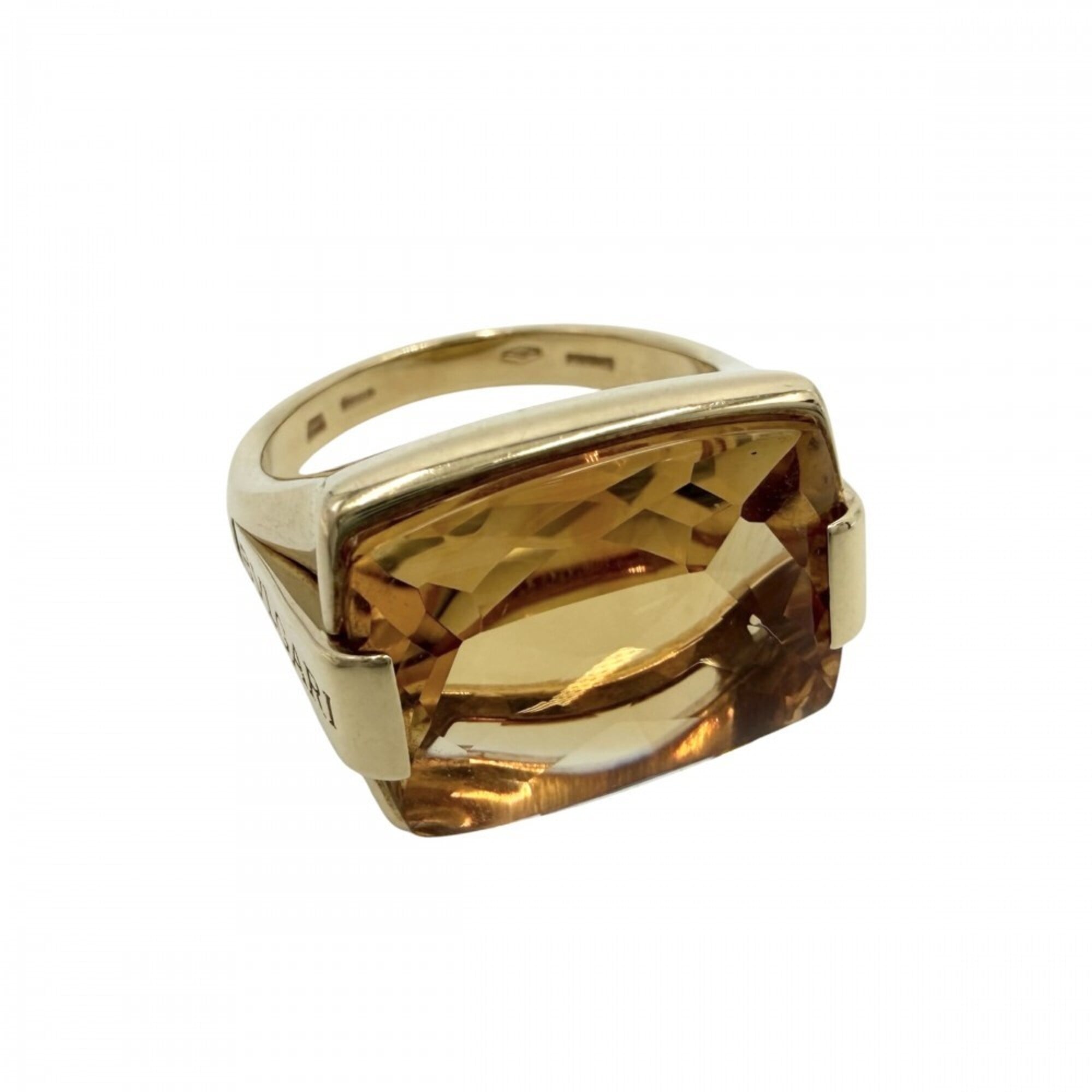 Bvlgari Bulgari Allegra Ring for Women, Au750 18K Yellow Gold, Citrine, Approx. 12.0g