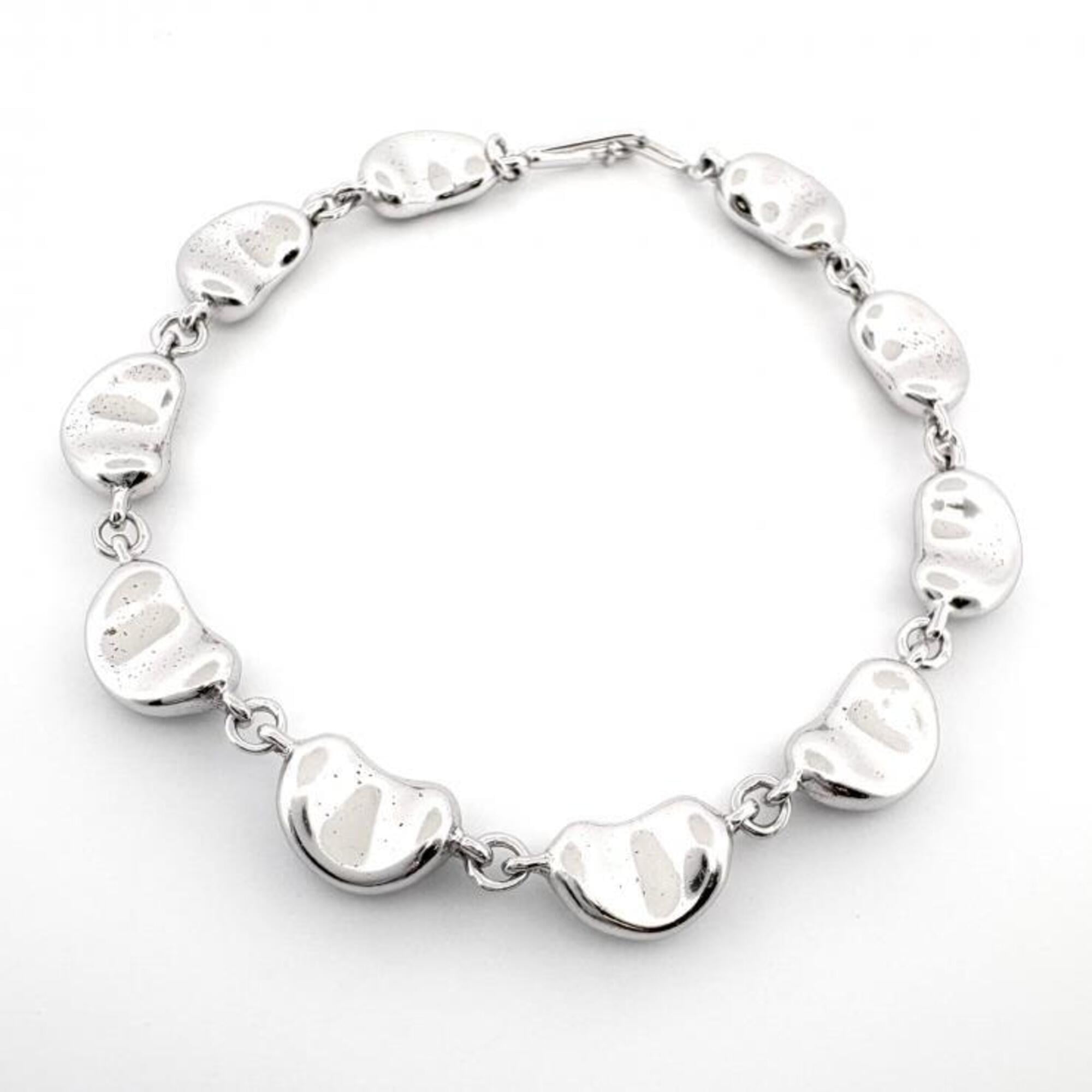 TIFFANY&Co. Elsa Peretti Bean Design Bracelet 10P Ag925 Tiffany