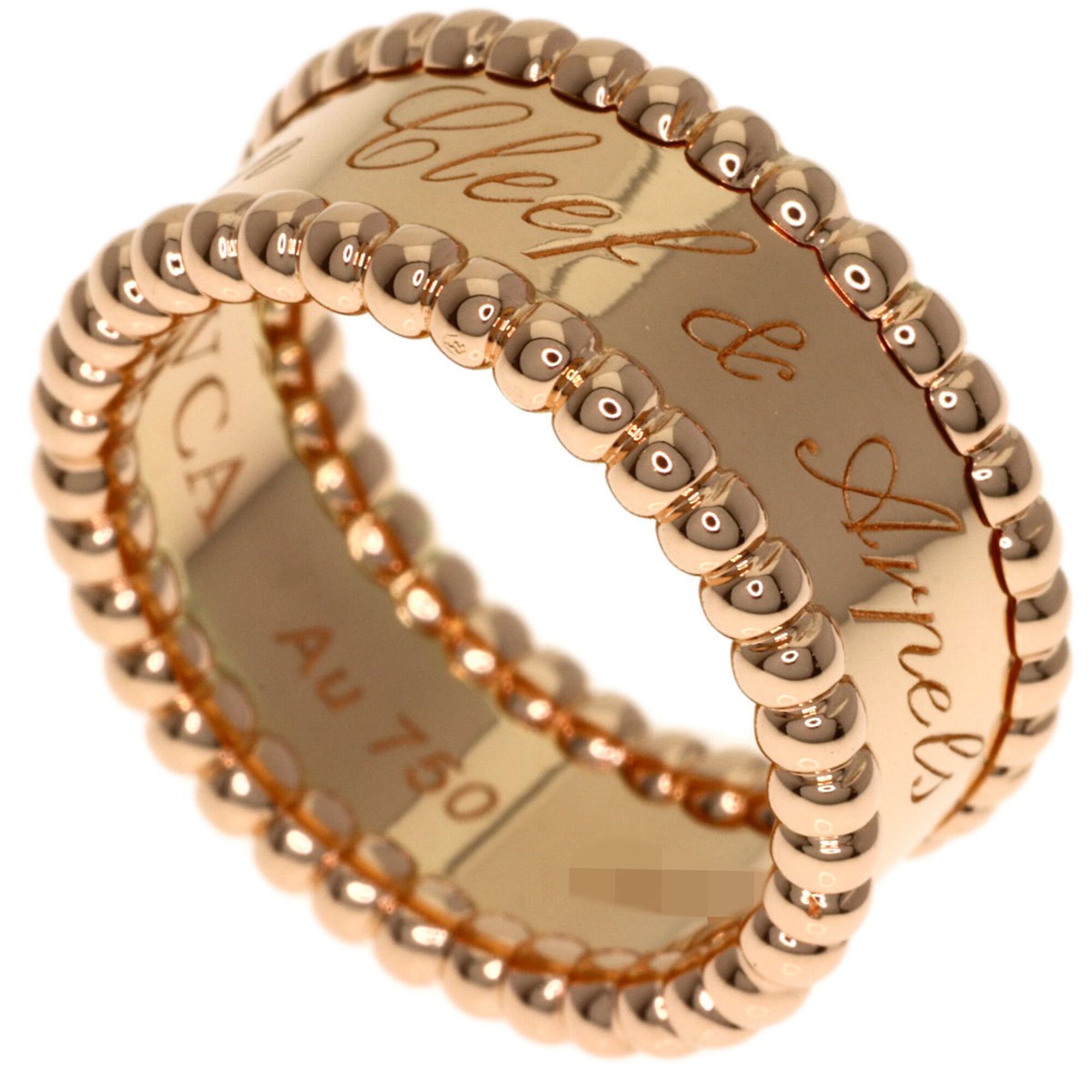 Van Cleef & Arpels Perlee Signature Medium Ring, 18K Pink Gold, Women\'s.