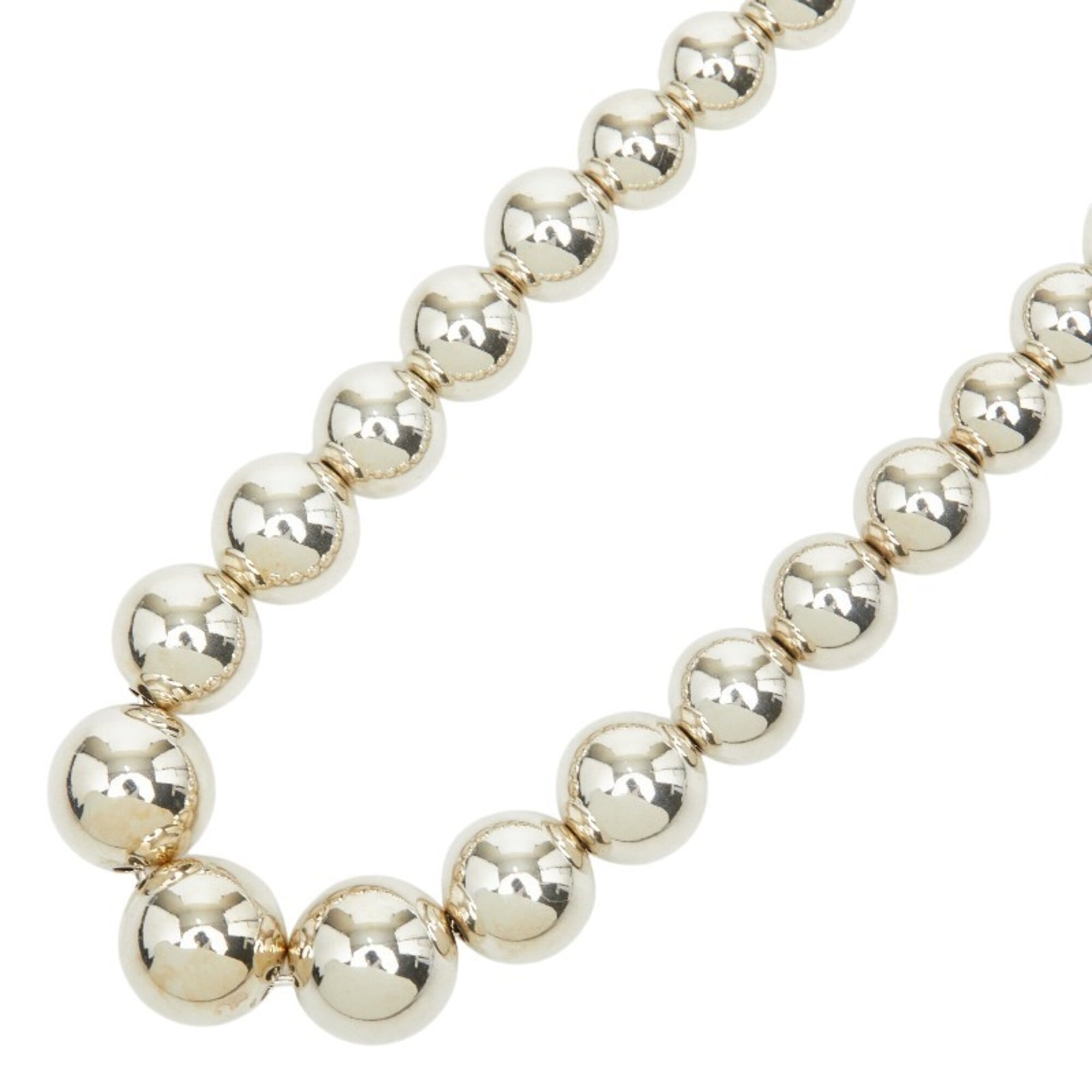 Tiffany HardWear Graduated Ball Necklace, SV925 Silver, Women\'s. (TIFFANY&Co.)