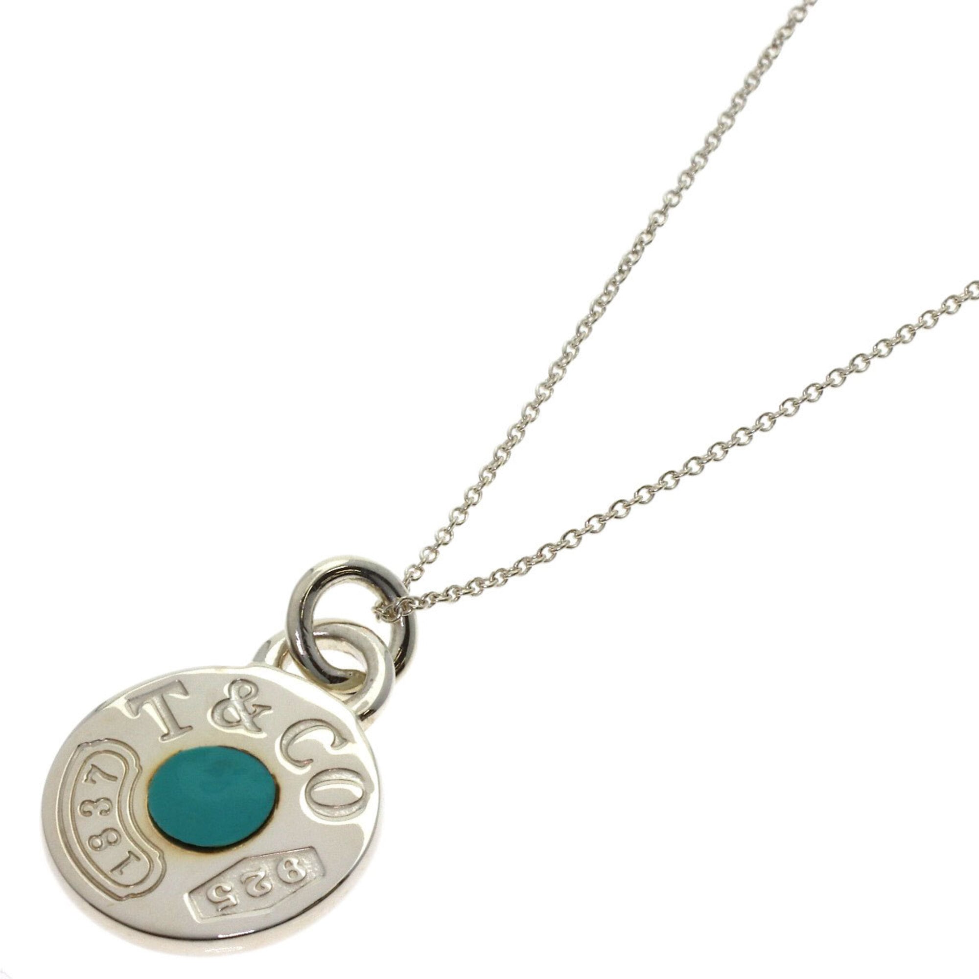 Tiffany & Co. 1837 Circle Necklace, Silver/Enamel, Women\'s.