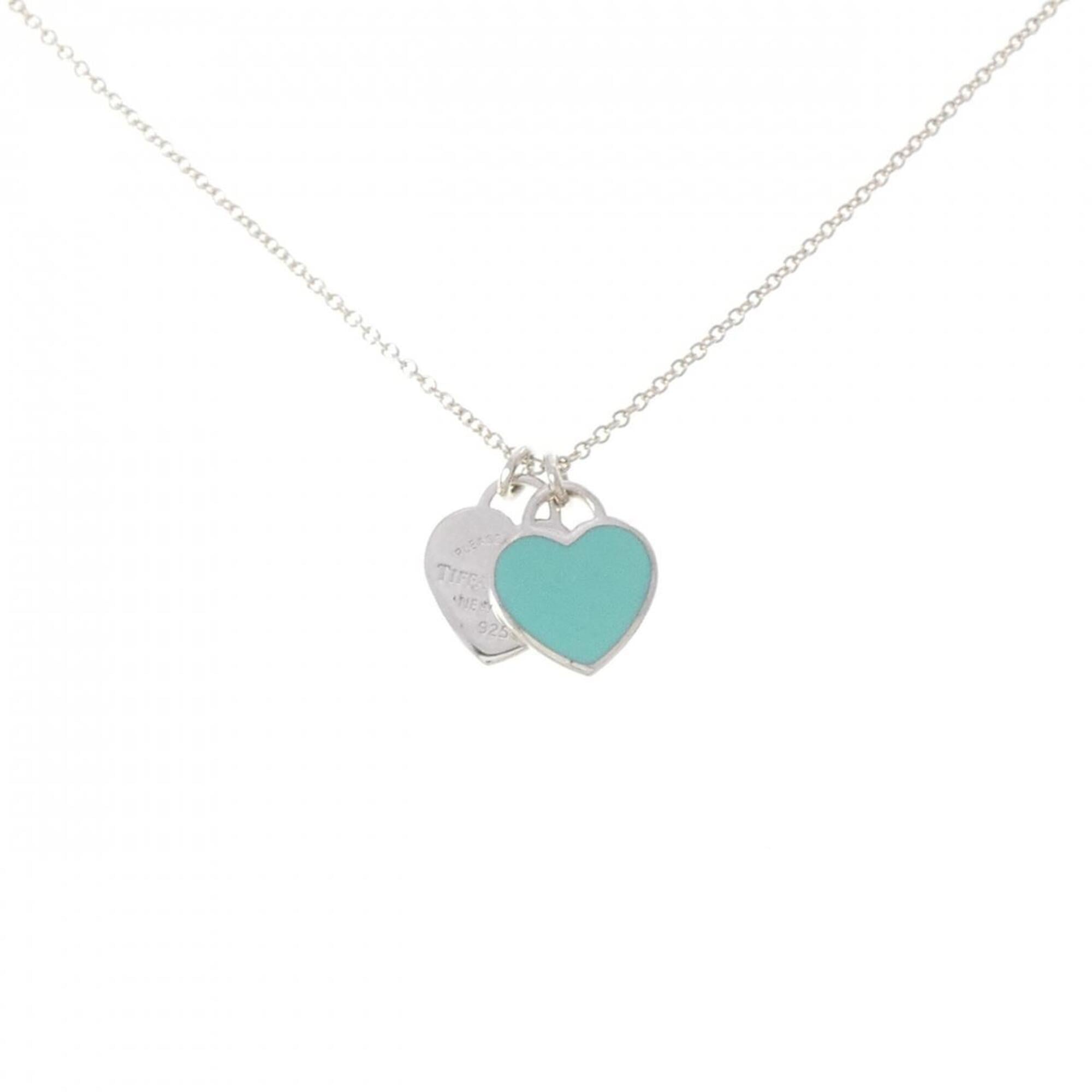 Tiffany & Co. Return to Mini Double Heart Tag Necklace