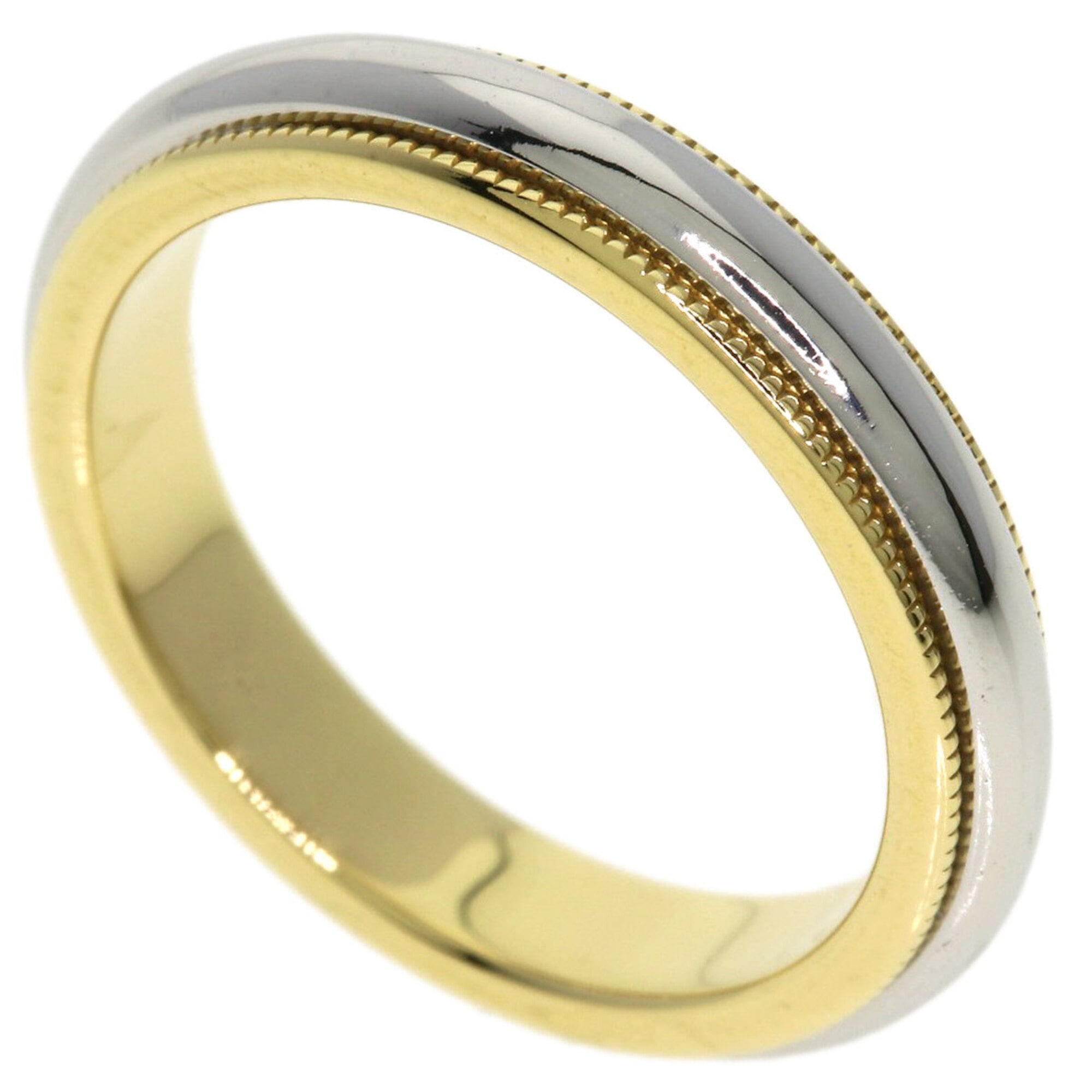 Tiffany & Co. Milgrain Ring, 18K Yellow Gold/PT950, Women\'s.