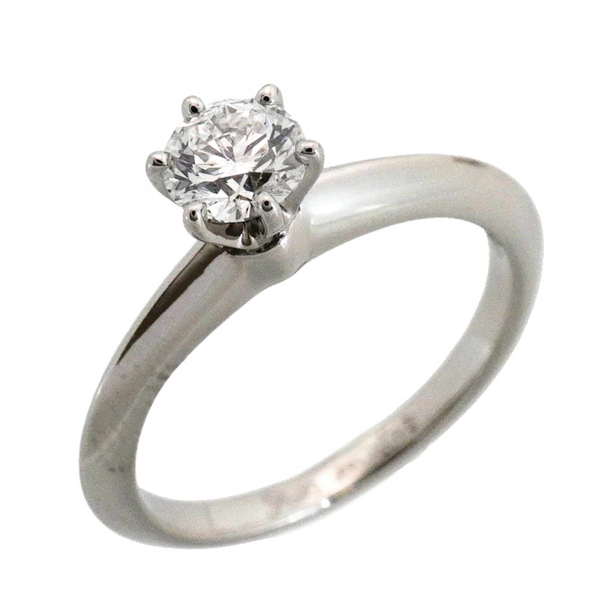 Tiffany & Co. Solitaire Ring, 1PD (One Diamond), Pt950 Platinum, 0.35ct Diamond, Size 6.5 (Women\'s)