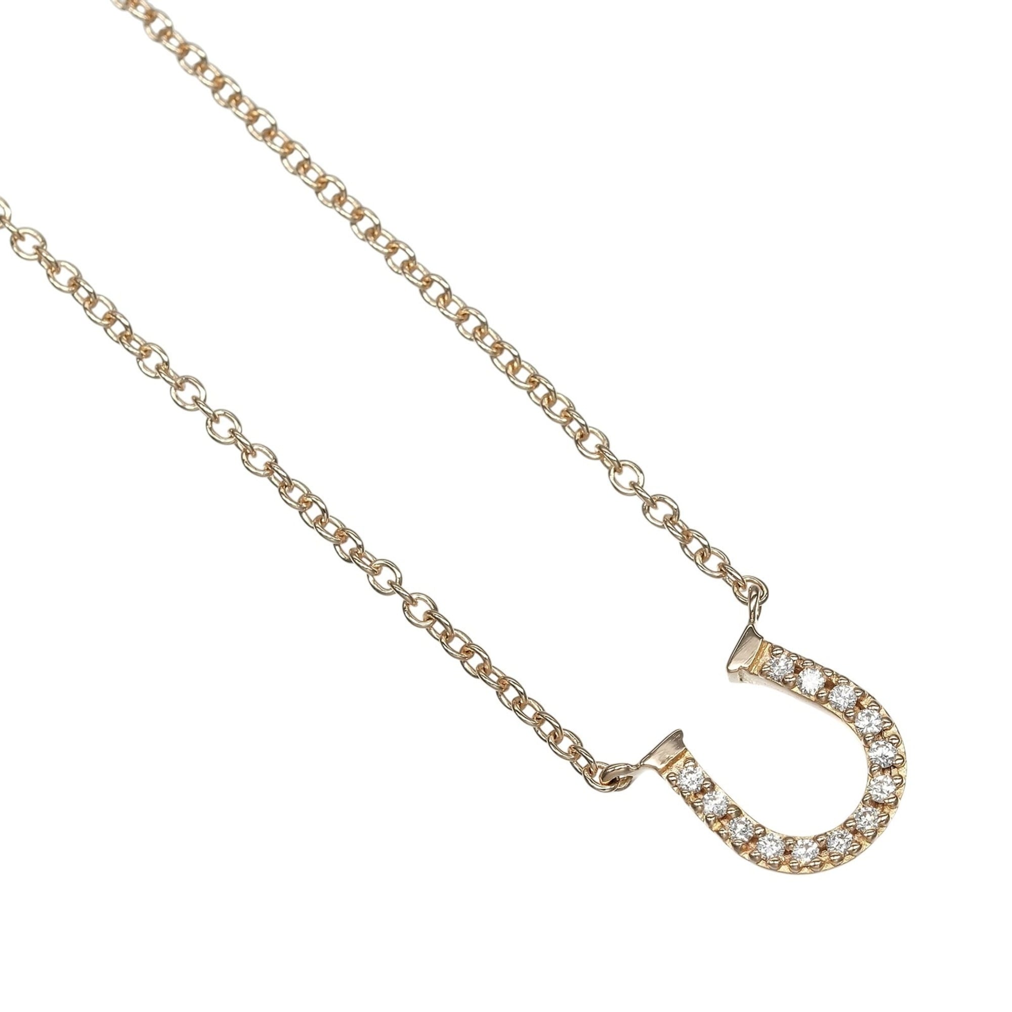 Tiffany & Co. Metro Horseshoe Necklace, 18K Pink Gold, Diamonds, Approx. 2g.