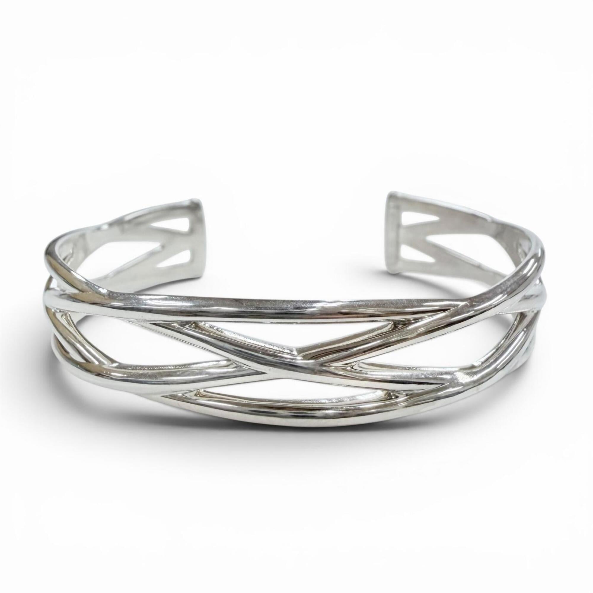 TIFFANY&Co. Tiffany Vintage Celtic 925 Bangle, Approx. 12.5cm, Made in Italy, Weight 16.9g, Women\'s