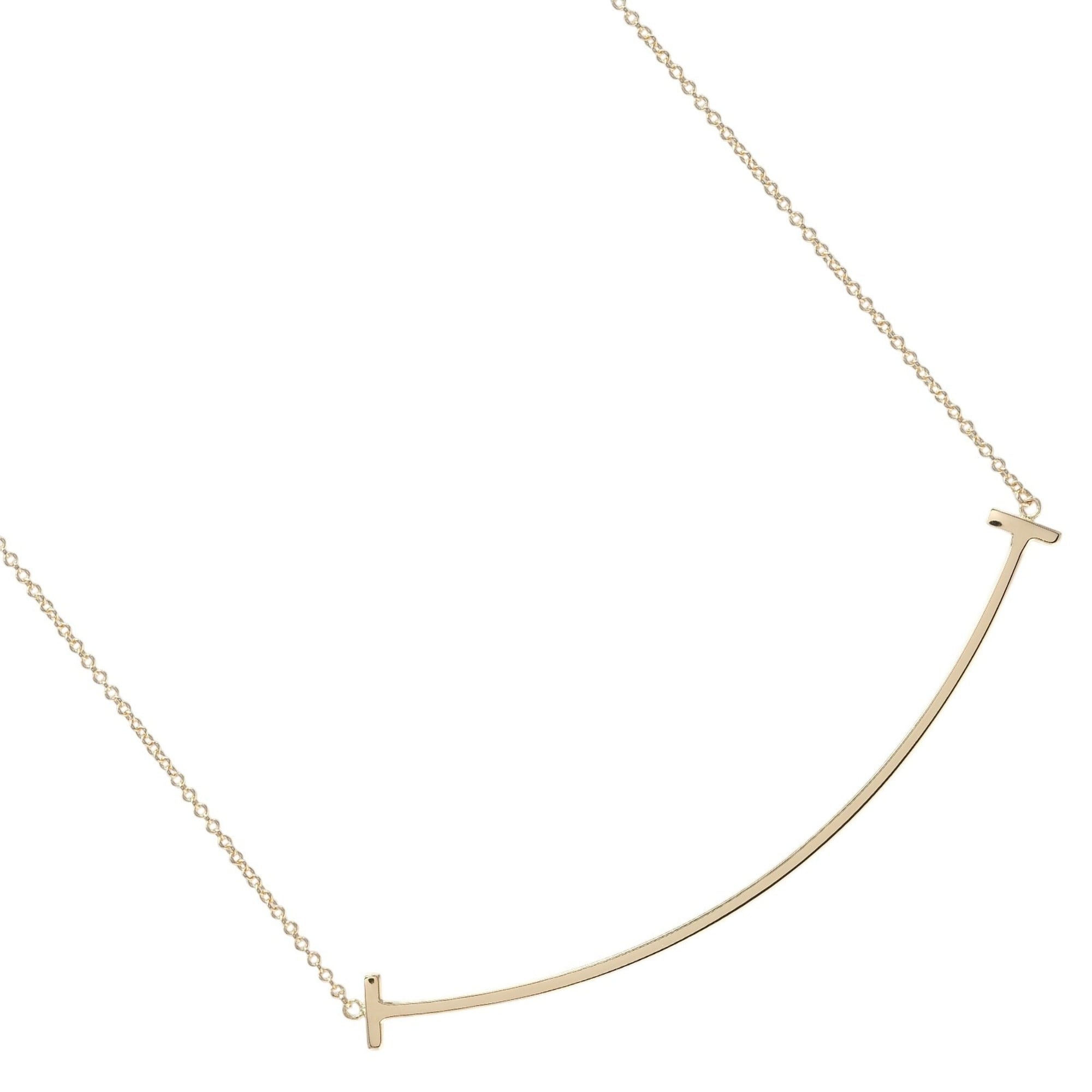 Tiffany & Co. T Smile Large Necklace, 18K Pink Gold, Approx. 3.75g.