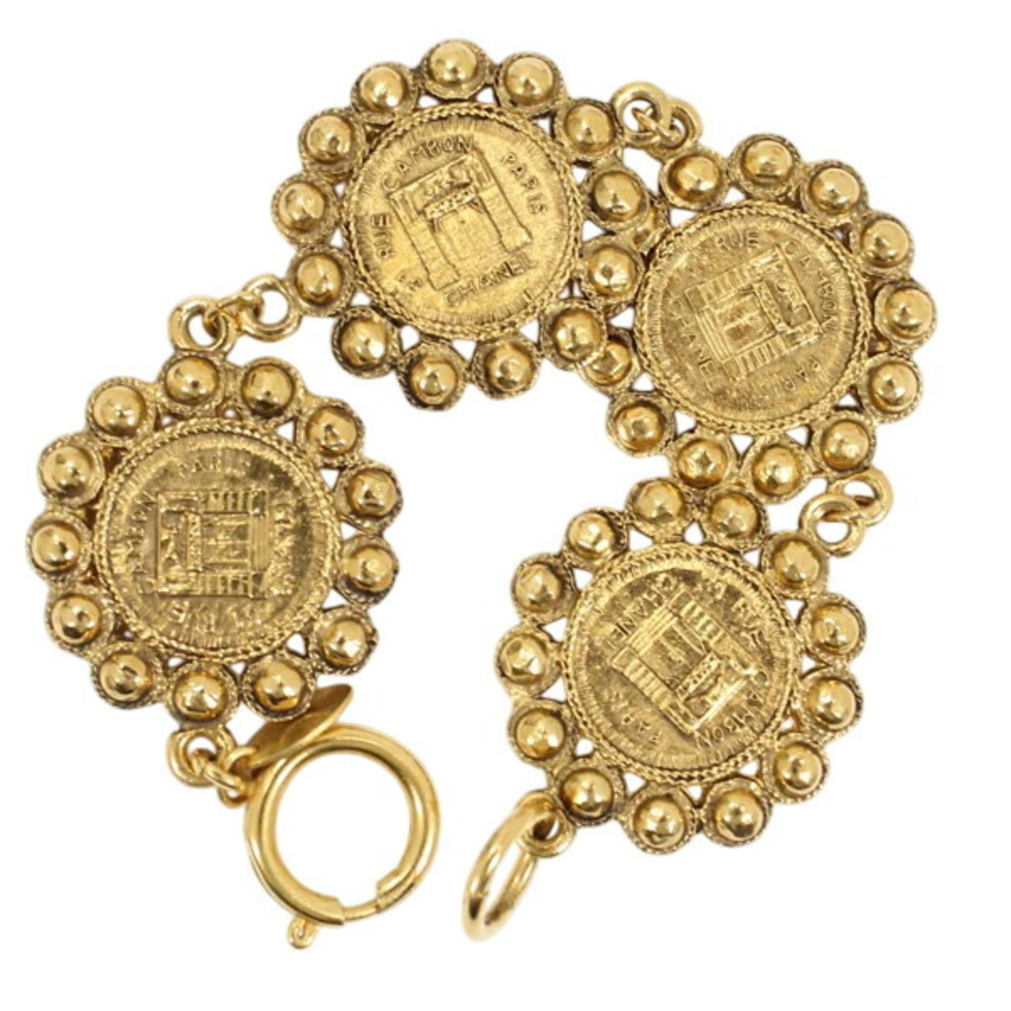 CHANEL bracelet, gold, Cambon design, women\'s, GP BB3500