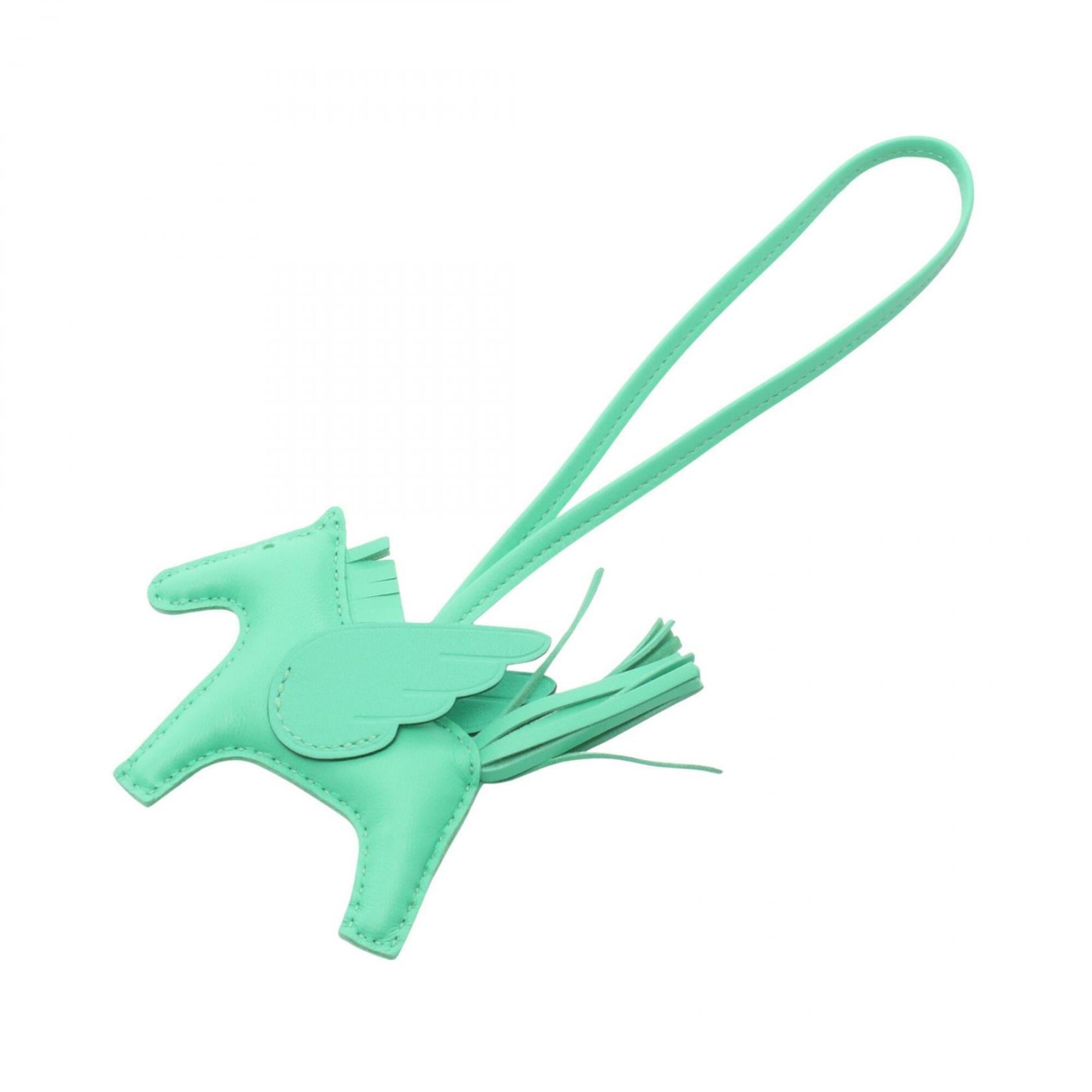 Hermes Rodeo Pegasus PM Vert Comic Charm Accessory, Agneau Milo Veau Swift Leather, Women\'s, Green