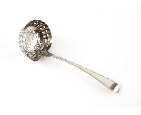 Georgian silver sifter ladle, London 1806