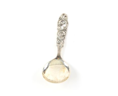 Norwegian 830 grade silver caddy spoon by NM