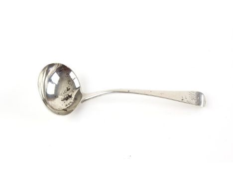 Georgian silver sauce ladle by Solomon Huferman, London 1801