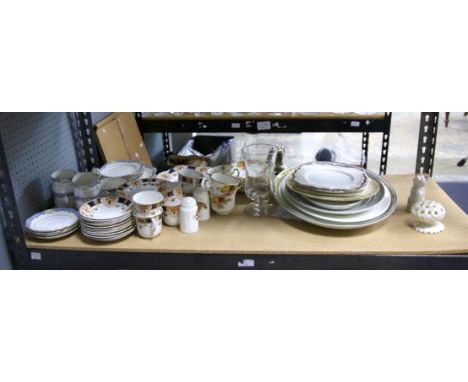 Part tea sets including, Royal Albert, Royal Staffordshire, Phoenix, serving plates, New Hall stainless steel, tea and coffee