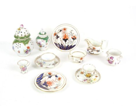 Mixed collection of porcelain to include a part tea/dinner service in the Imari palette, include cups, saucers, teapot (broke