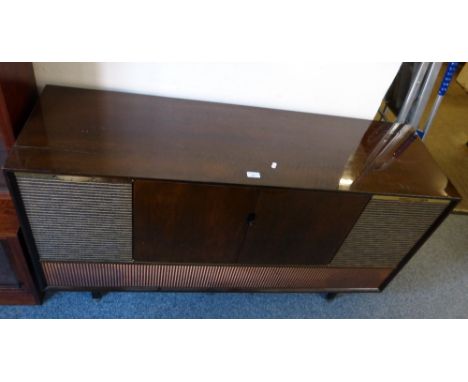 A Decca radiogram with records