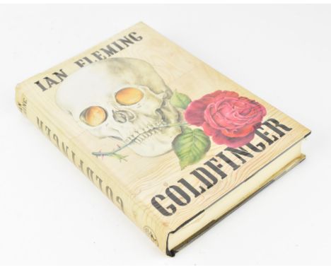 Ian Fleming, Goldfinger, 1st Edition 1959, with protected dust cover of skull holding a rose, published by Jonathan Cape, Lon