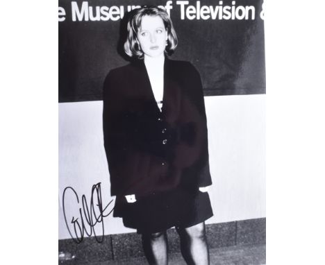 Gillian Anderson - The X Files - autographed 8x10" black and white photograph. Signed in black ink to a light area, undedicat