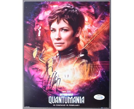 Ant-Man And The Wasp: Quantumania (2023 Marvel) - Evangeline Lilly - autographed 8x10" colour poster photograph from the movi