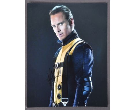 X-Men (franchise) - Michael Fassbender - autographed 8x10" colour photograph from the franchise. Signed in black ink to a lig
