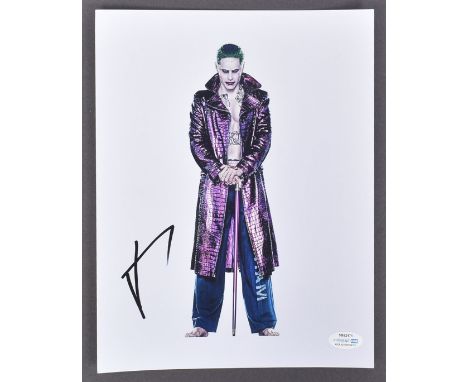 Suicide Squad - Jared Leto (The Joker) - autographed 8x10" colour photograph from the DC movie. Signed in black ink to a ligh