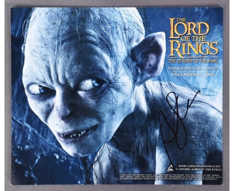 Lord Of The Rings - Andy Serkis (Gollum) - autographed 8x10" photo from the franchise. Signed in black ink to a lighter area 