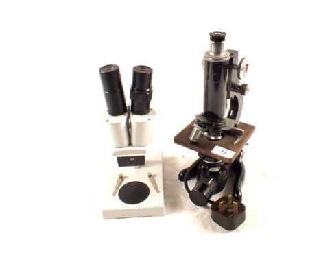 A Watson & Sons service microscope plus one other binocular